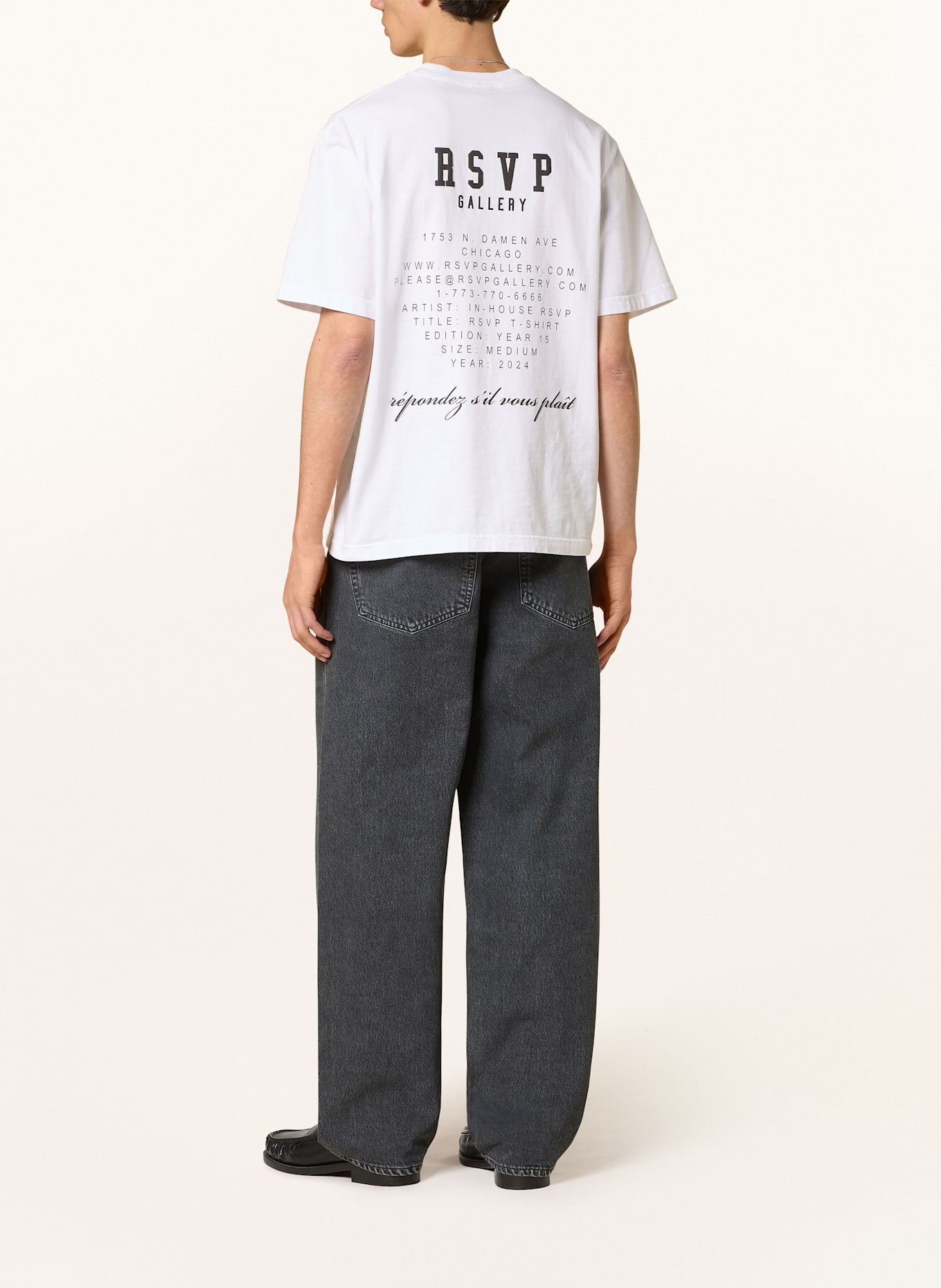 RSVP GALLERY T-shirt, Color: WHITE/ BLACK (Image 2)