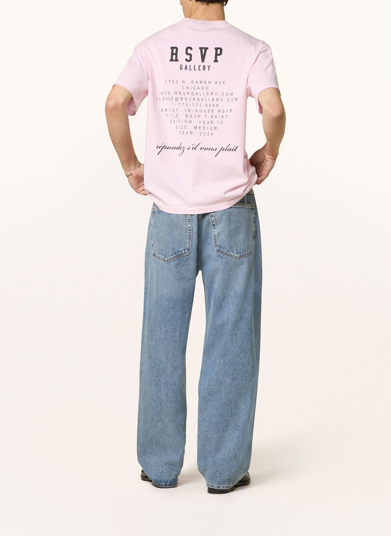 RSVP GALLERY T-shirt: MOCNORÓŻOWY / CZARNY