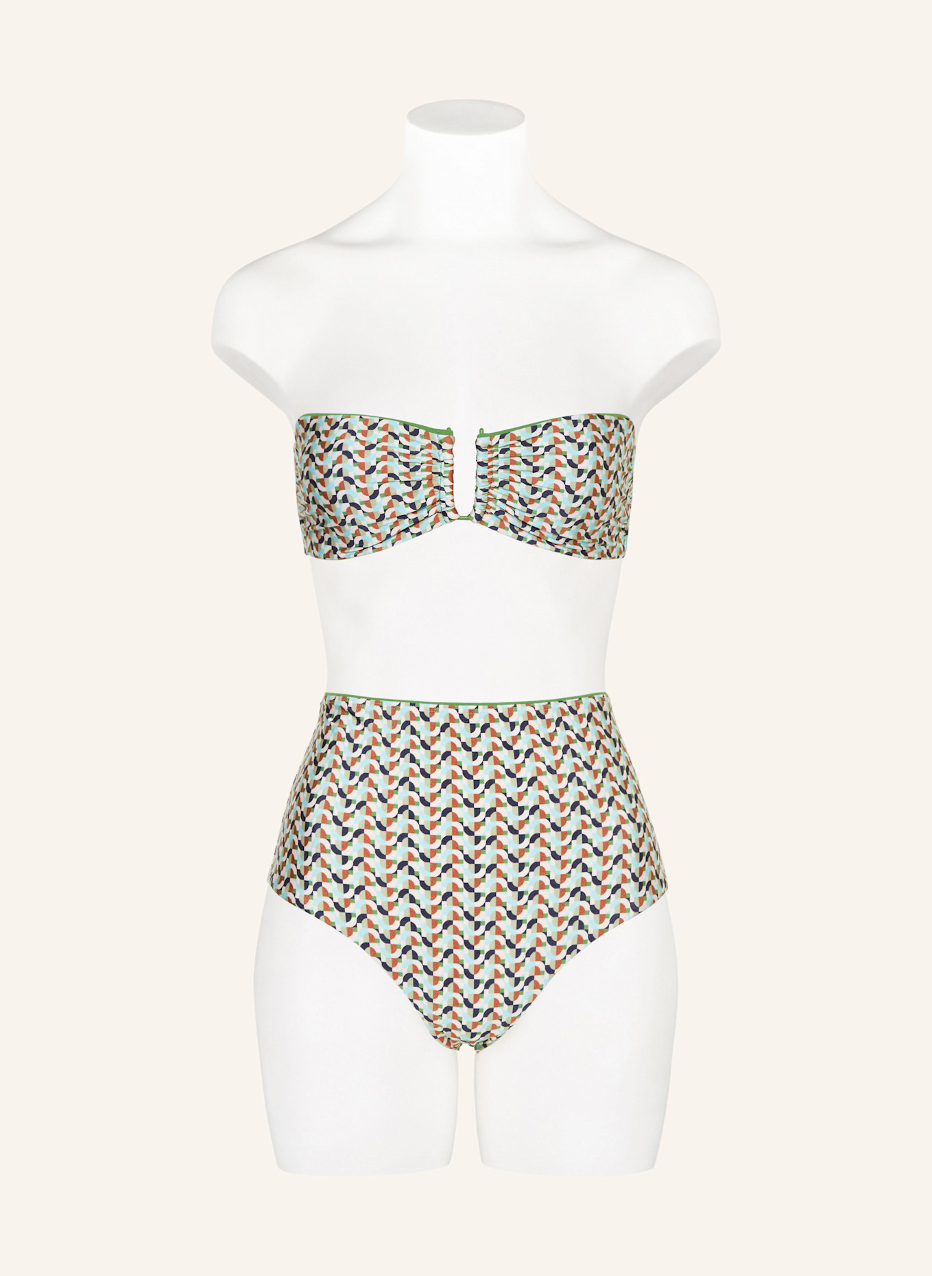 JETS Australia Bandeau-Bikini-Top ACACIA: HELLGRÜN/ TÜRKIS/ DUNKELBLAU