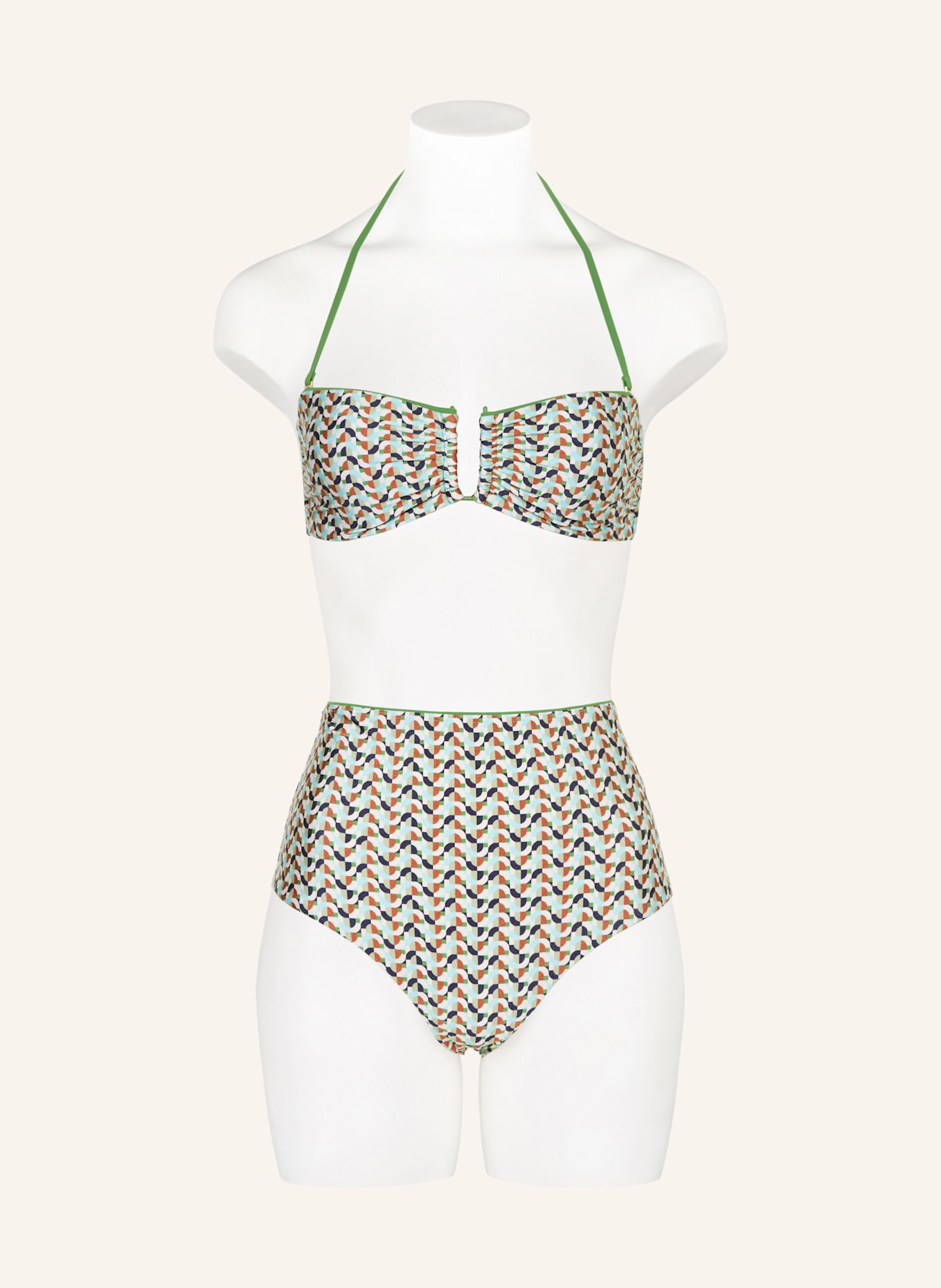 JETS Australia Bandeau-Bikini-Top ACACIA: HELLGRÜN/ TÜRKIS/ DUNKELBLAU