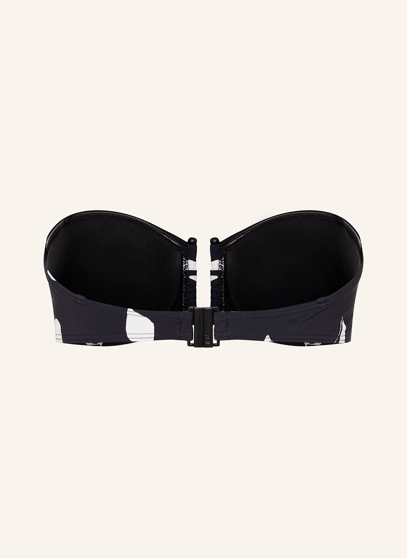JETS Australia Bandeau-Bikini-Top ELORA: SCHWARZ/ ECRU