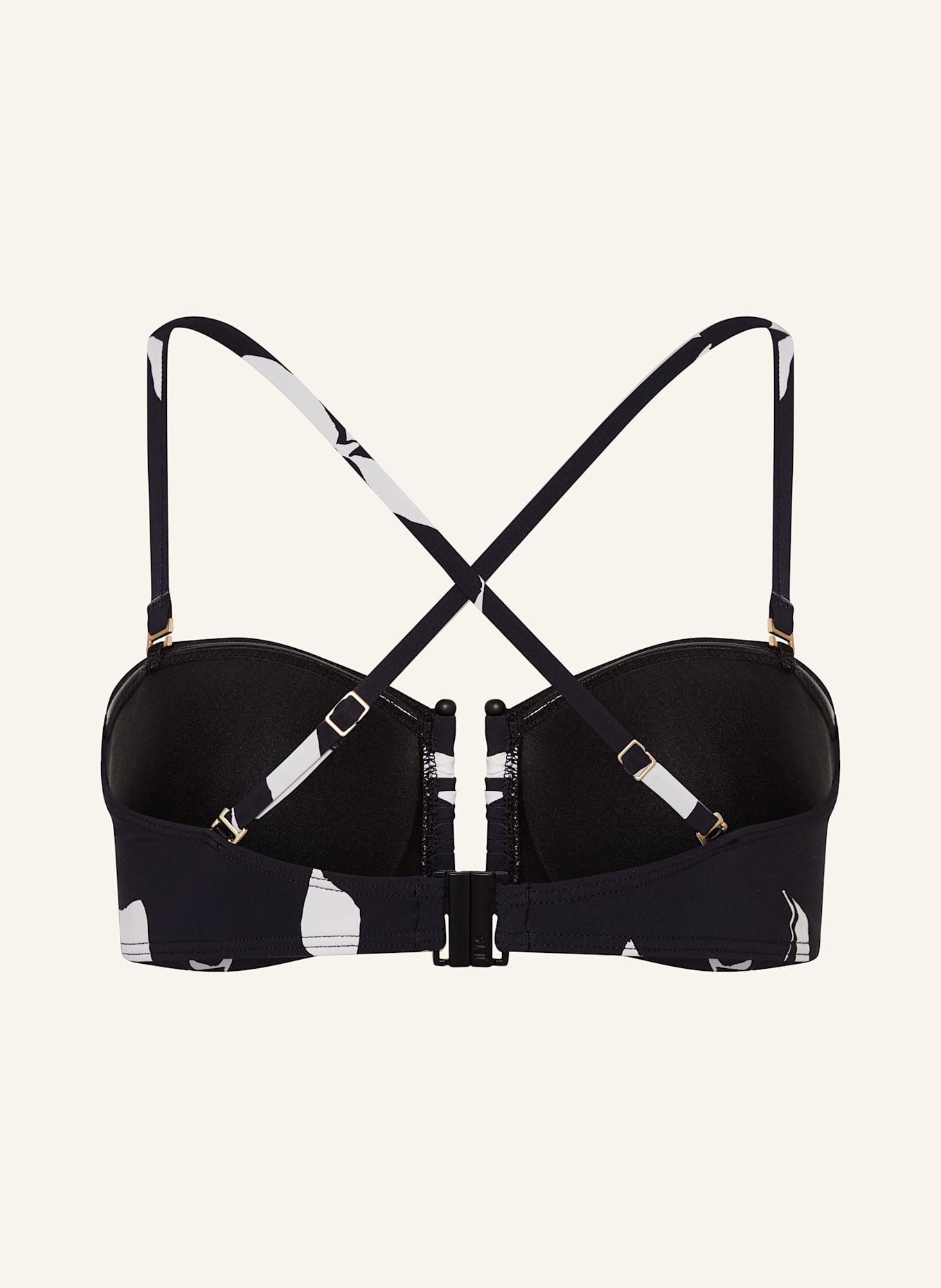 JETS Australia Bandeau-Bikini-Top ELORA: SCHWARZ/ ECRU