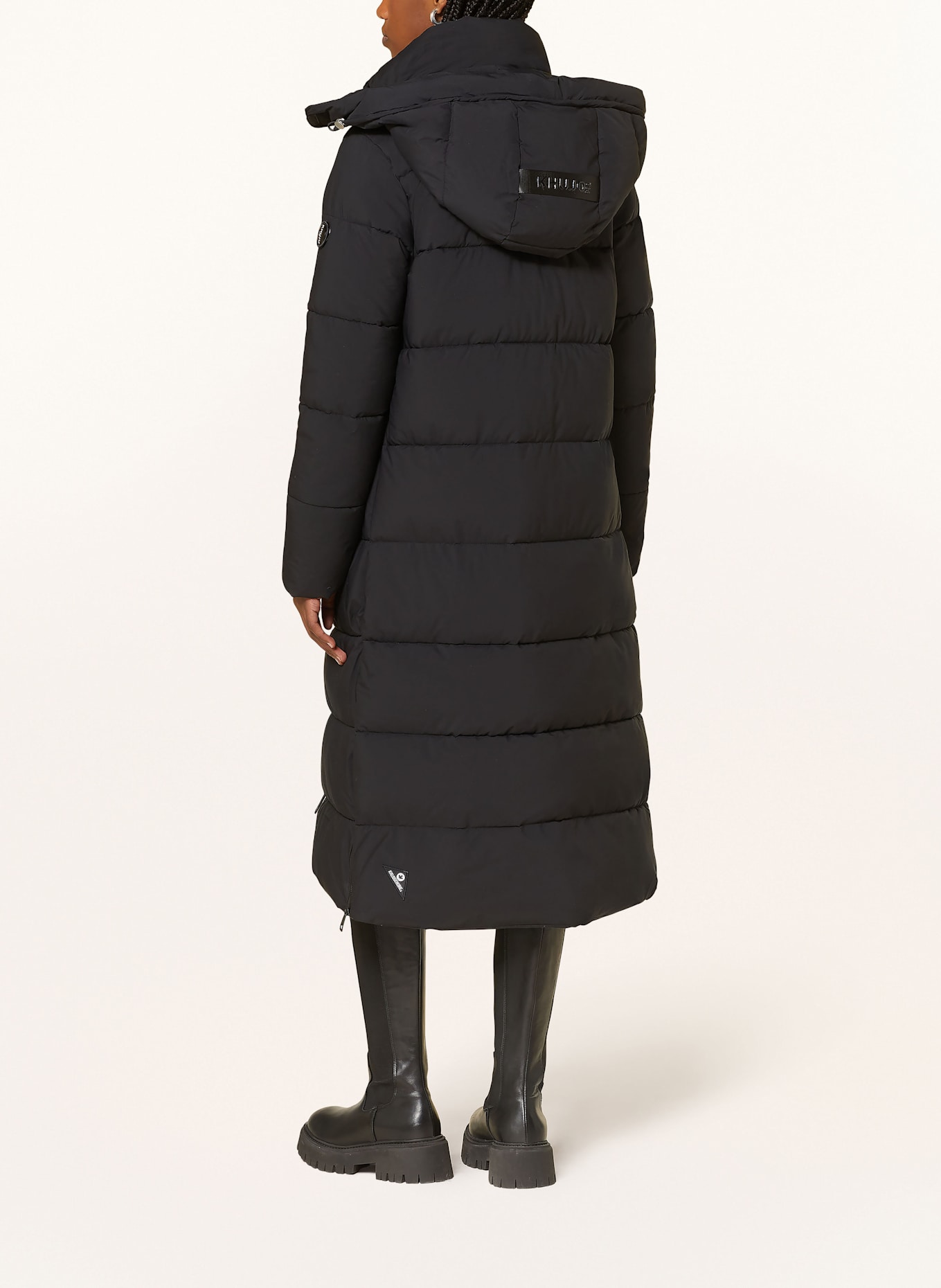 khujo DOTE quilted coat: BLACK