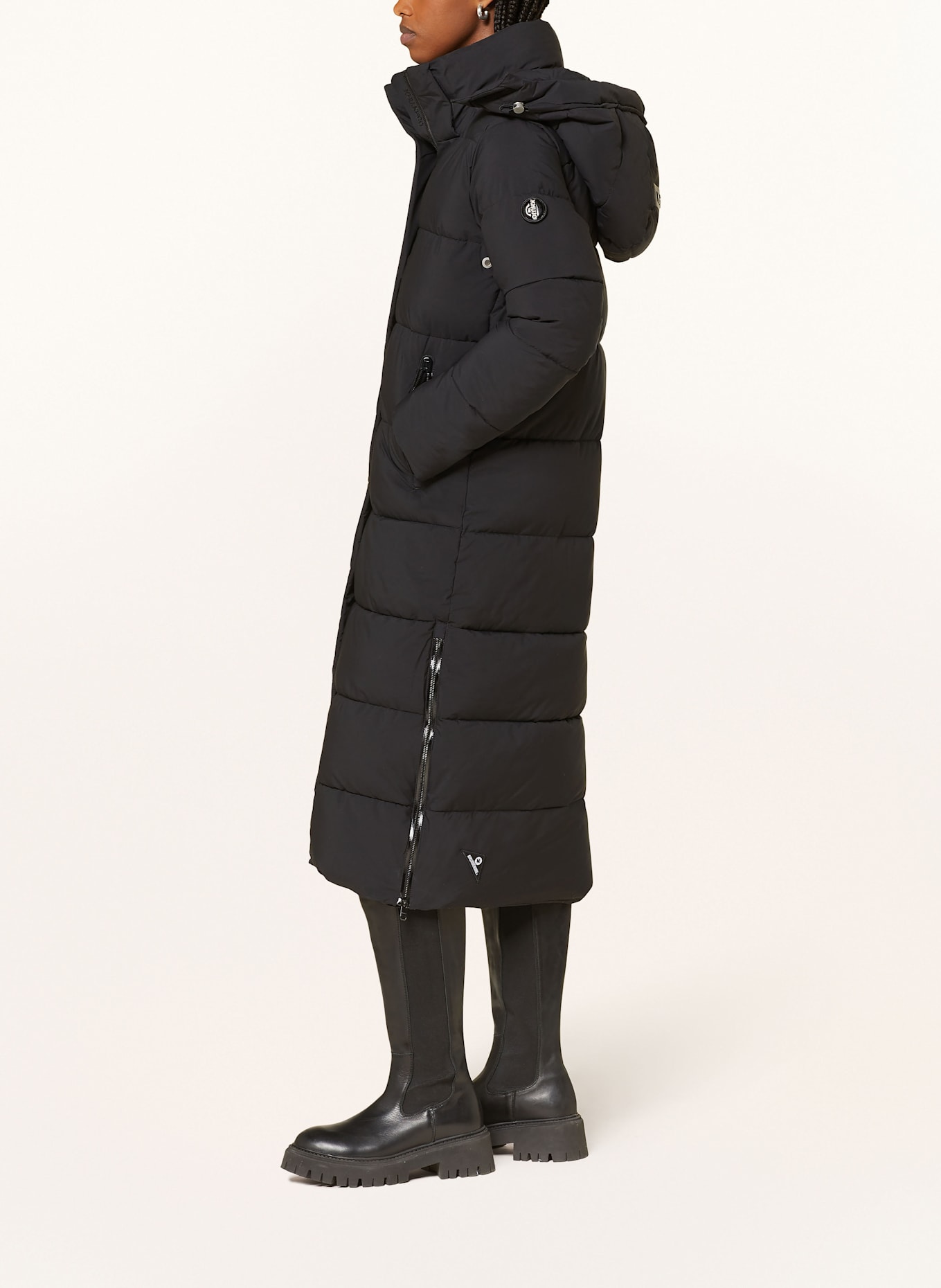 khujo DOTE quilted coat: BLACK