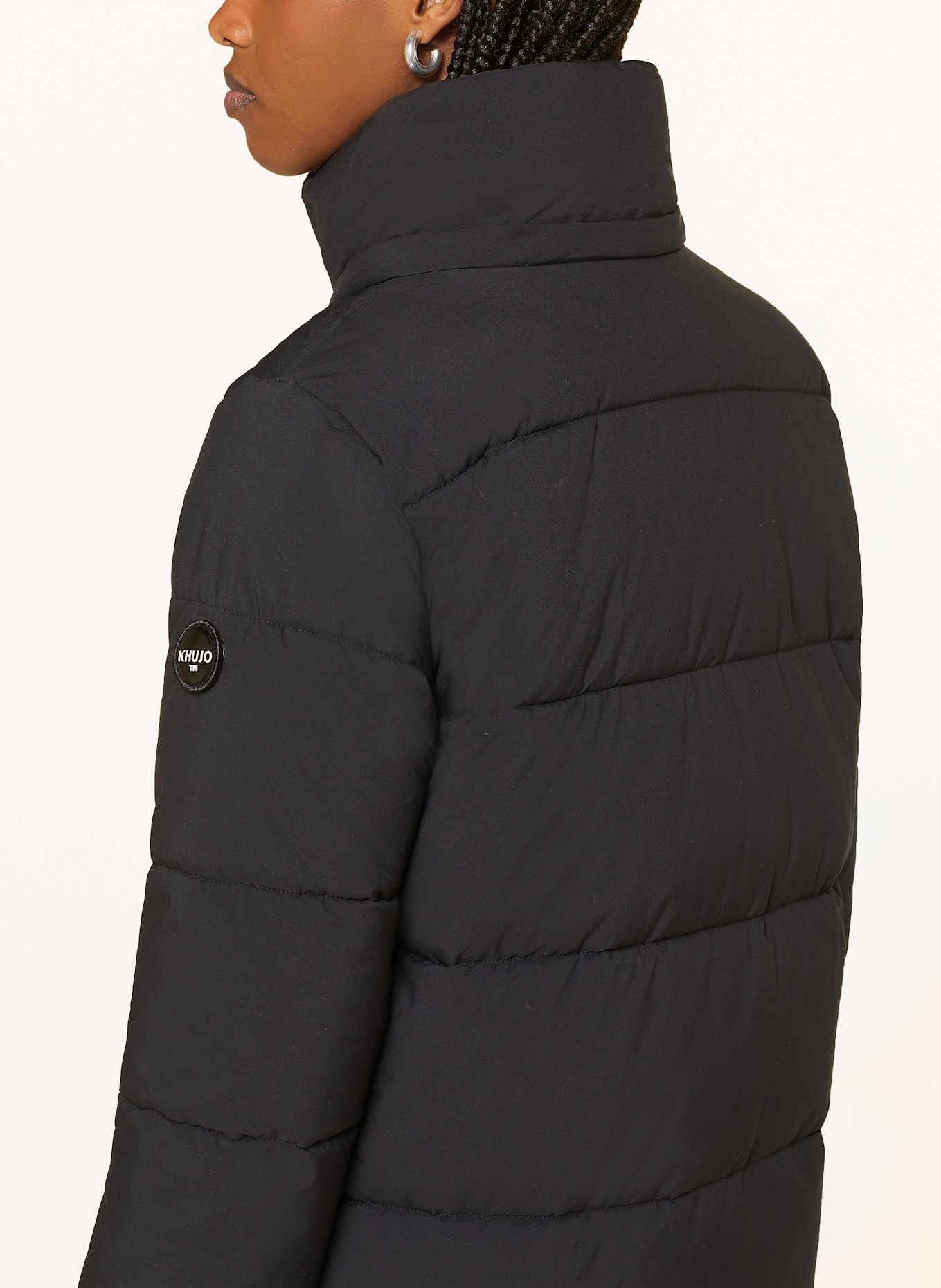 khujo DOTE quilted coat: BLACK