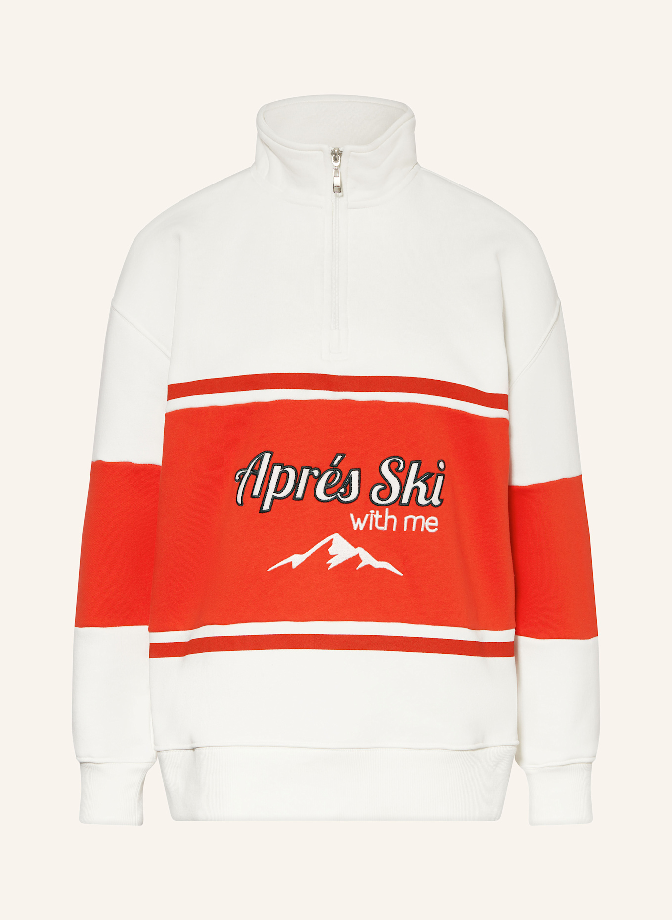 LeGer BY LENA GERCKE Sweat-Troyer JENNY: WEISS / ROT