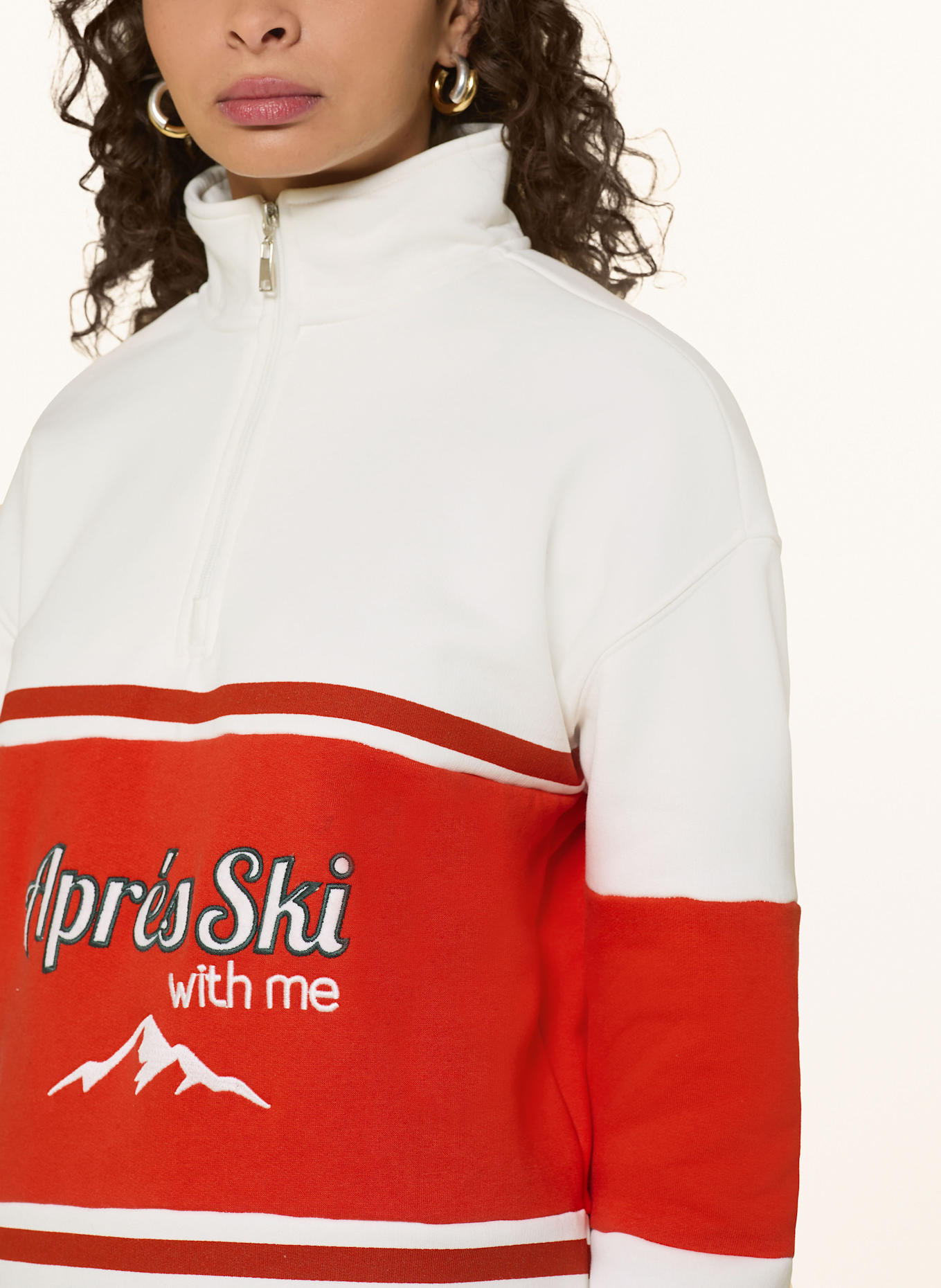 LeGer BY LENA GERCKE Sweat-Troyer JENNY: WEISS / ROT