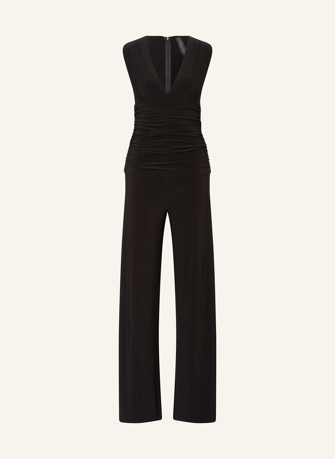 NORMA KAMALI Jersey-Jumpsuit: SCHWARZ
