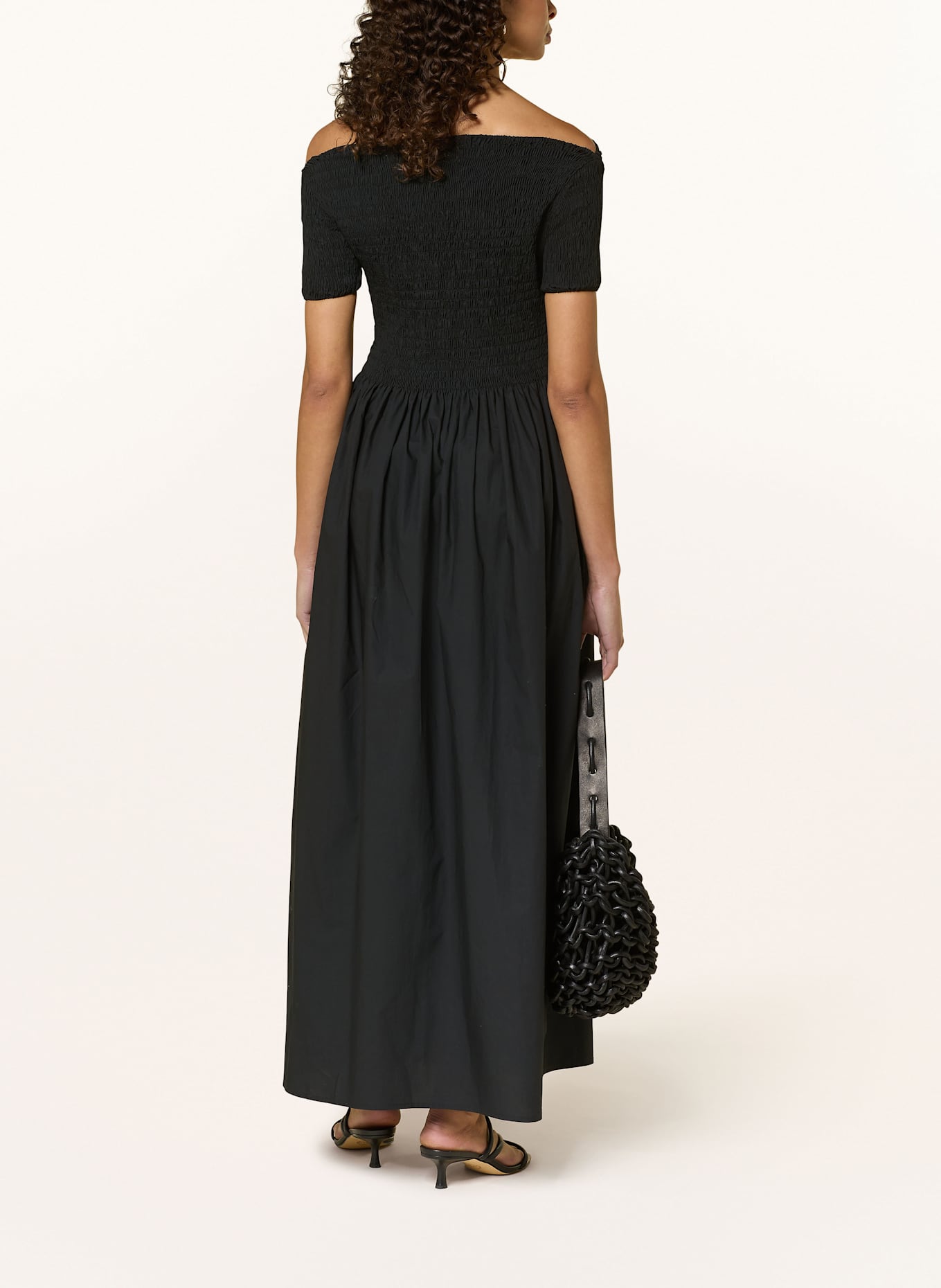 FAITHFULL THE BRAND Off-Shoulder-Kleid DEBONI: SCHWARZ