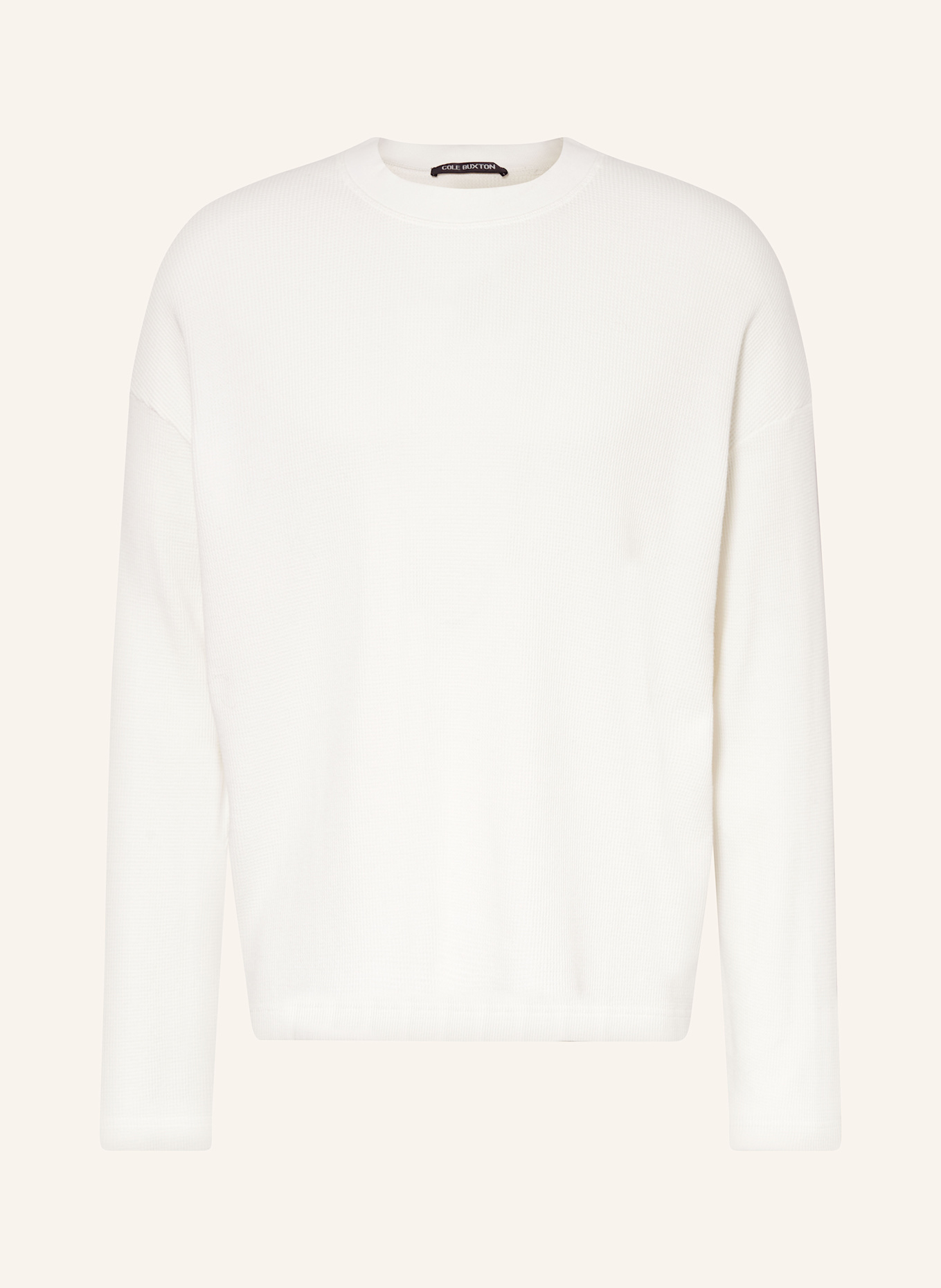 COLE BUXTON Longsleeve: WEISS / SCHWARZ
