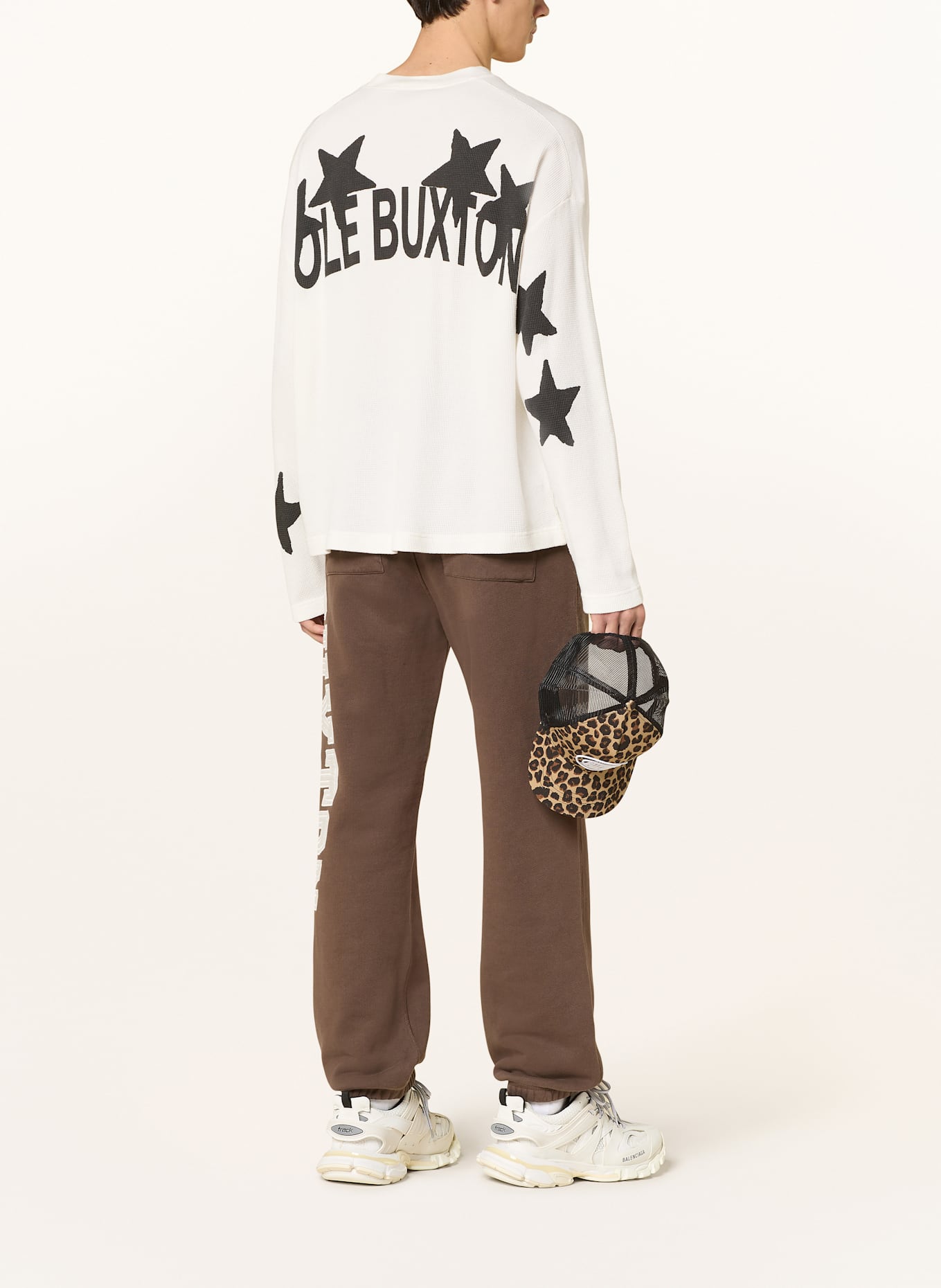 COLE BUXTON Longsleeve: WEISS / SCHWARZ
