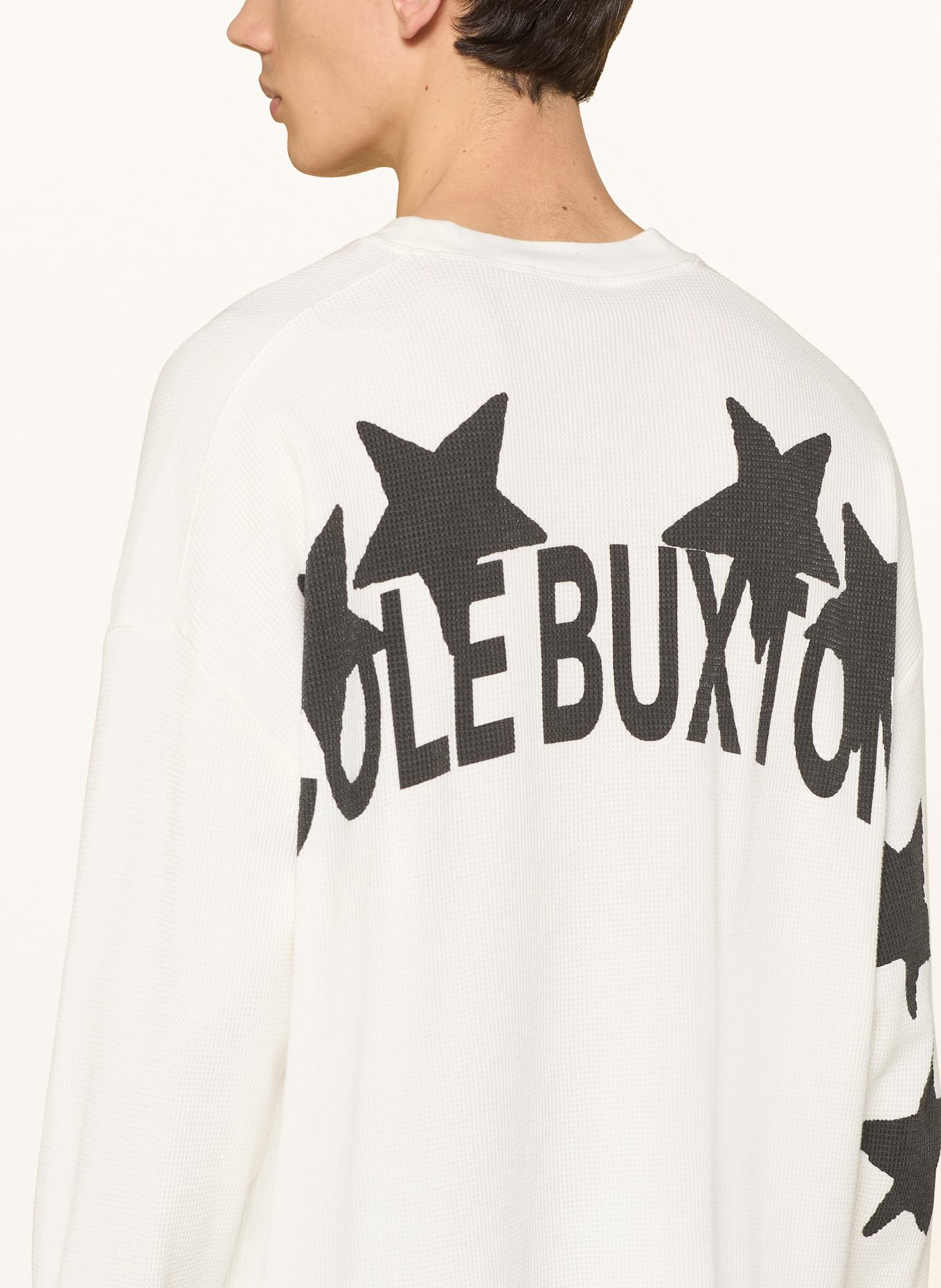 COLE BUXTON Longsleeve: WEISS / SCHWARZ