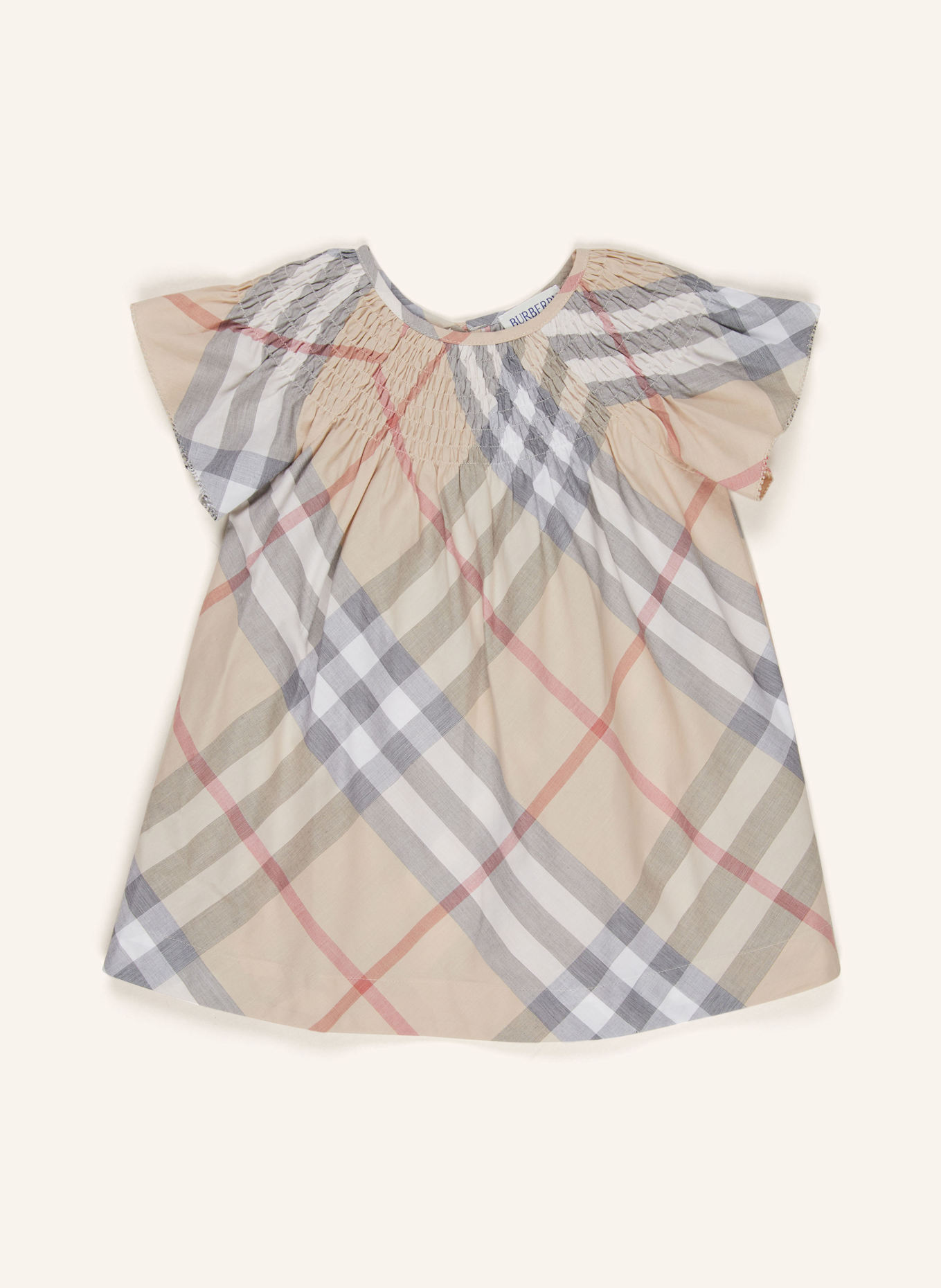 BURBERRY Kleid: BEIGE/ SCHWARZ/ WEISS