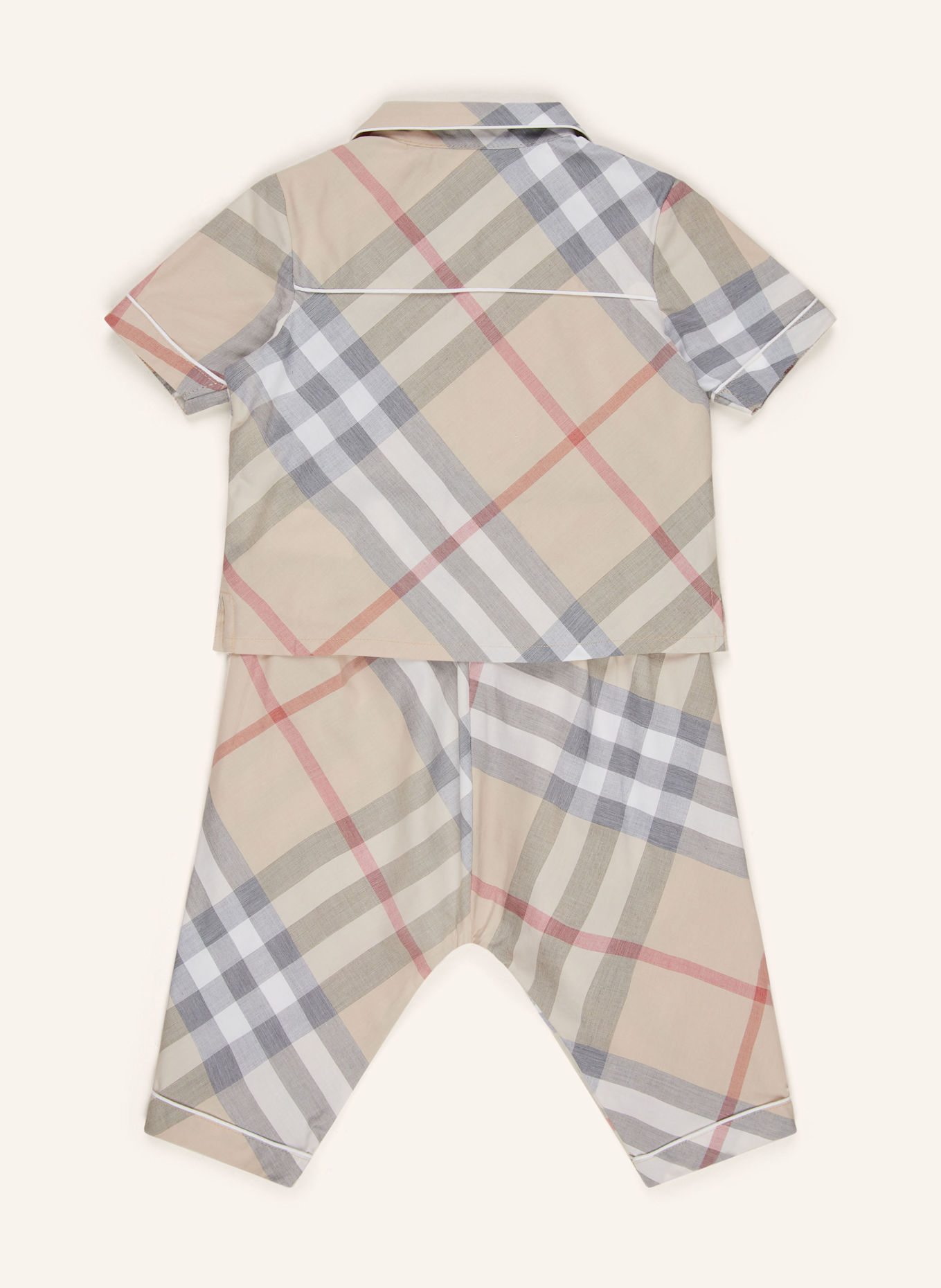BURBERRY Set: Hemd und Hose: BEIGE/ SCHWARZ/ WEISS