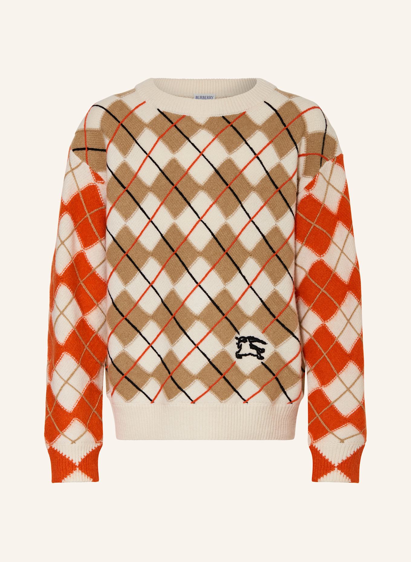 BURBERRY Pullover in beige creme orange