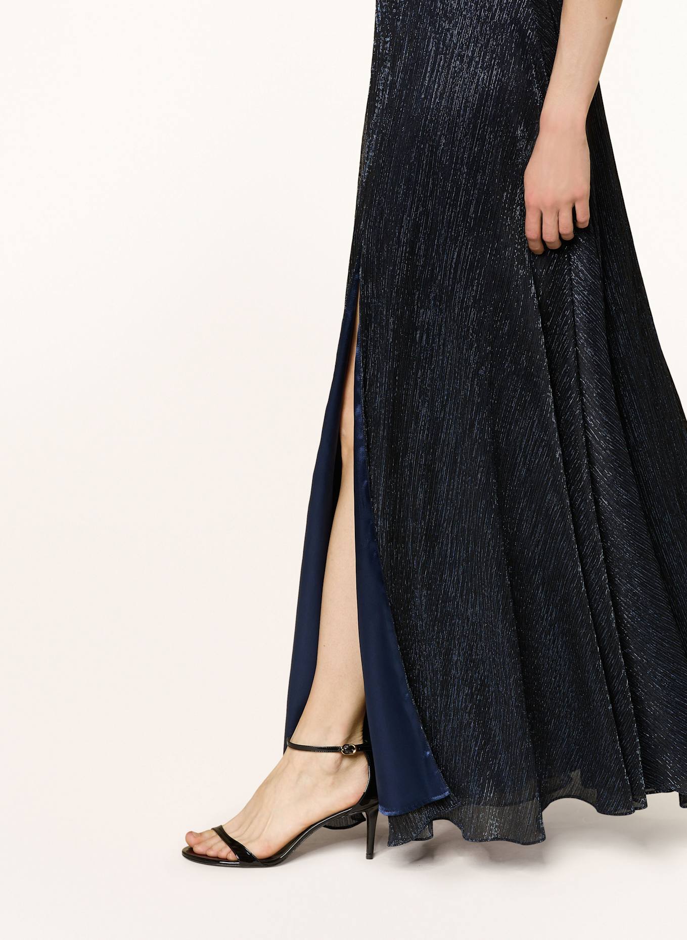 SWING Abendkleid mit Glitzergarn: DUNKELBLAU