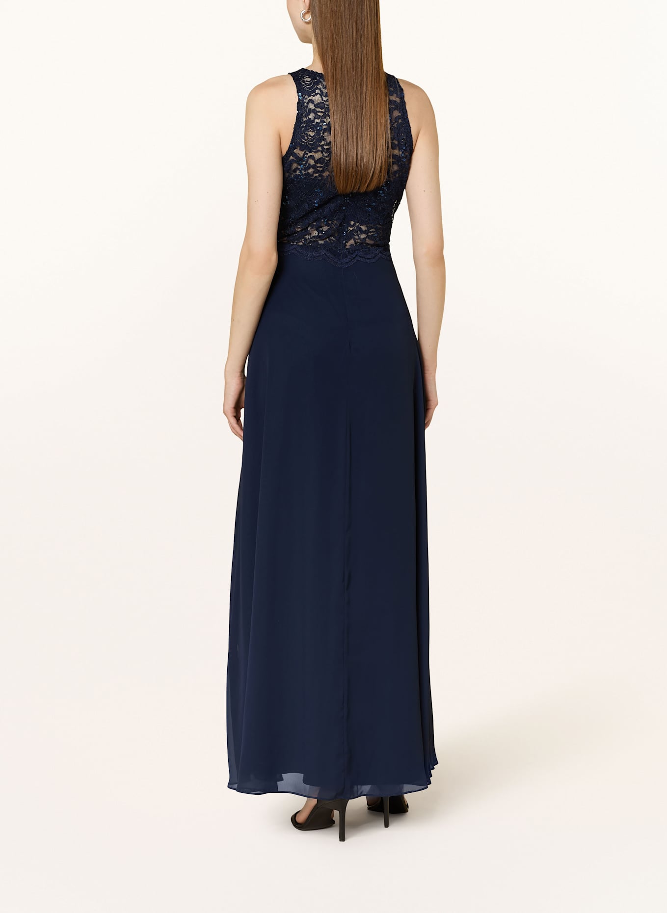 SWING Abendkleid mit Pailletten: DUNKELBLAU