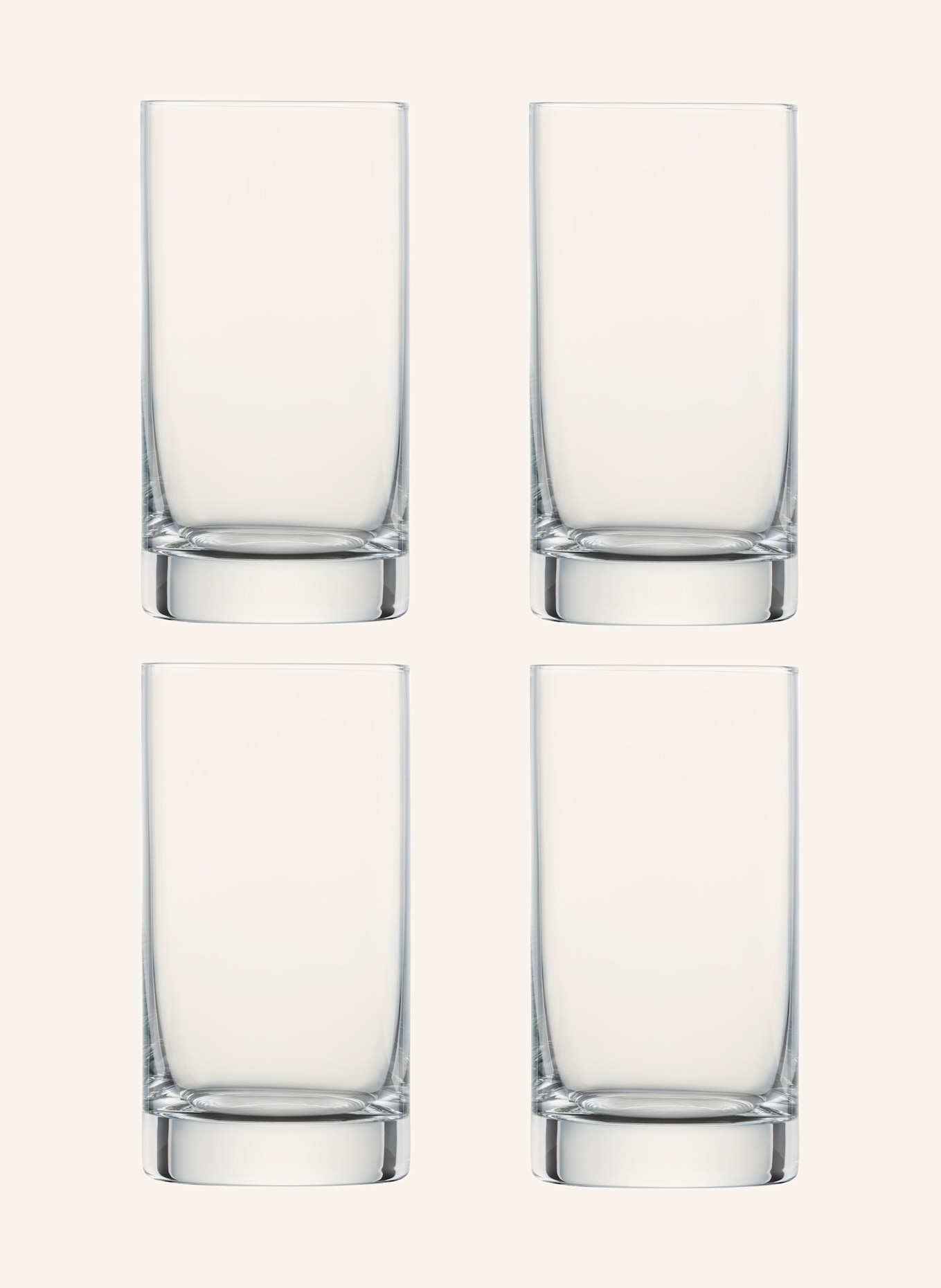 ZWIESEL GLAS Set of 4 drinking glasses TAVORO: WHITE