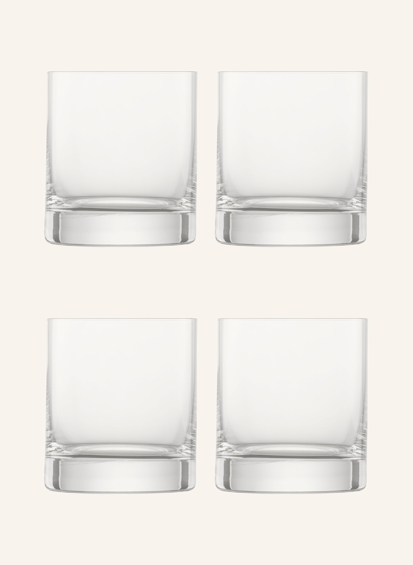ZWIESEL GLAS Set of 4 whisky glasses TAVORO: WHITE