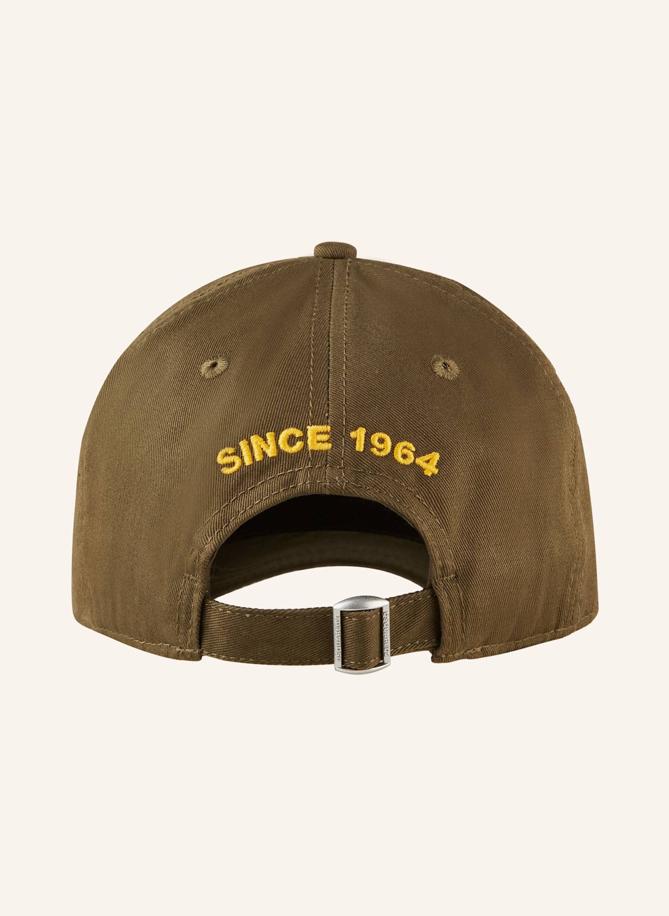 DSQUARED2 Cap GABARDINE BROS: KHAKI/ ORANGE