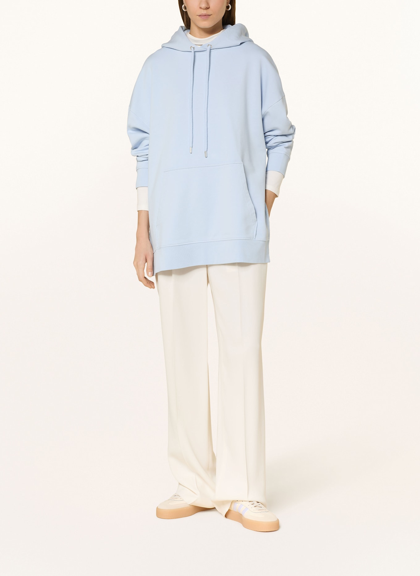 Marc O'Polo Oversized-Hoodie: HELLBLAU / WEISS