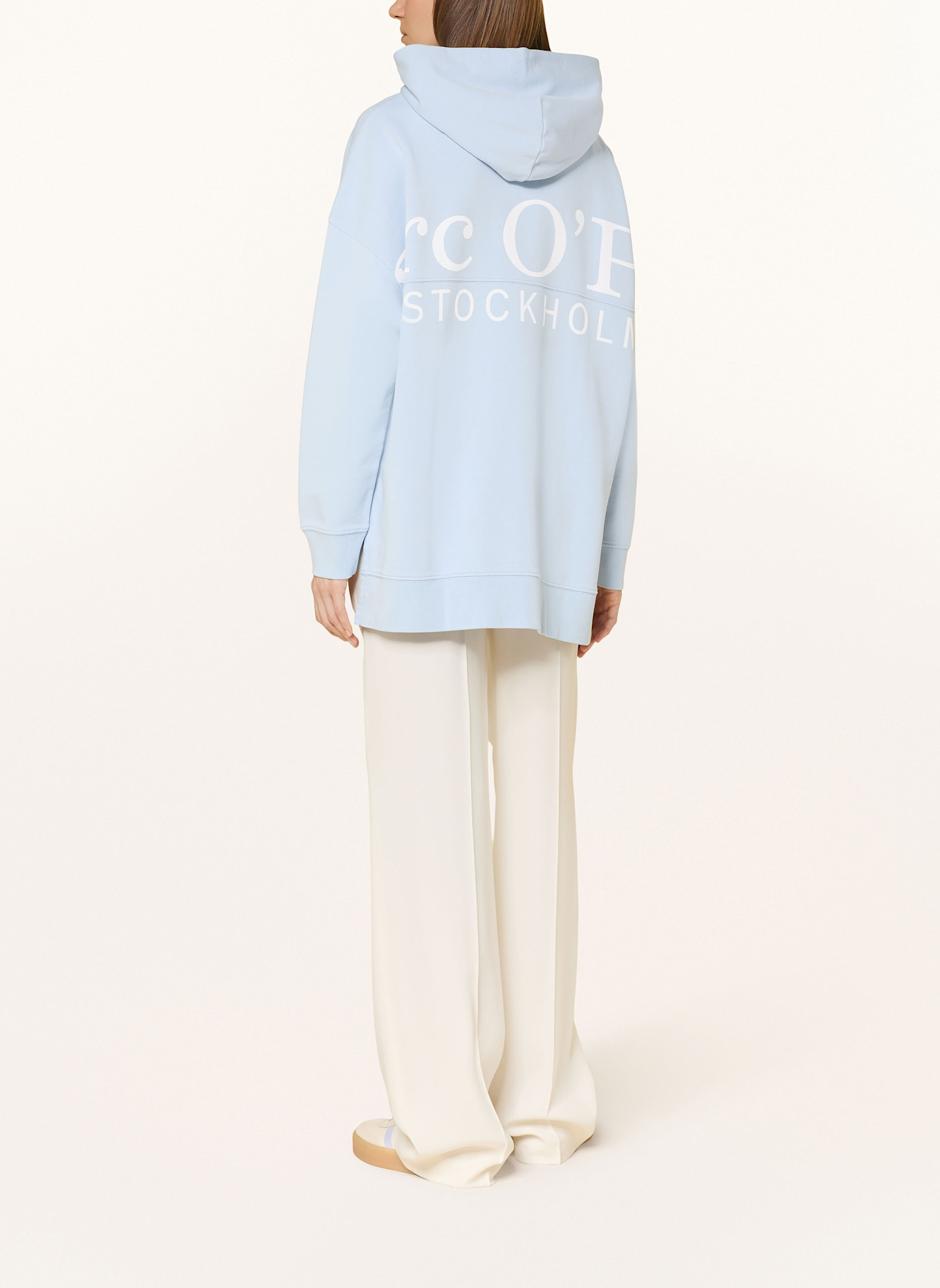 Marc O'Polo Oversized-Hoodie: HELLBLAU / WEISS