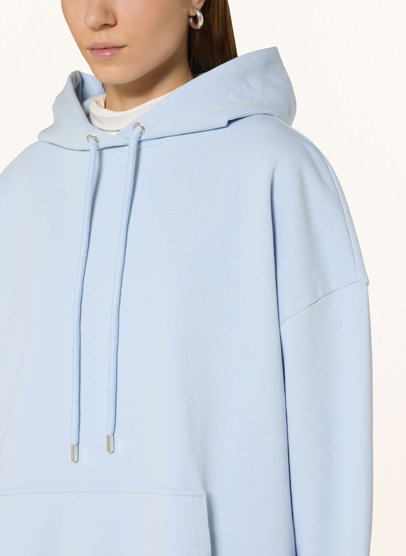 Marc O'Polo Oversized-Hoodie: HELLBLAU / WEISS