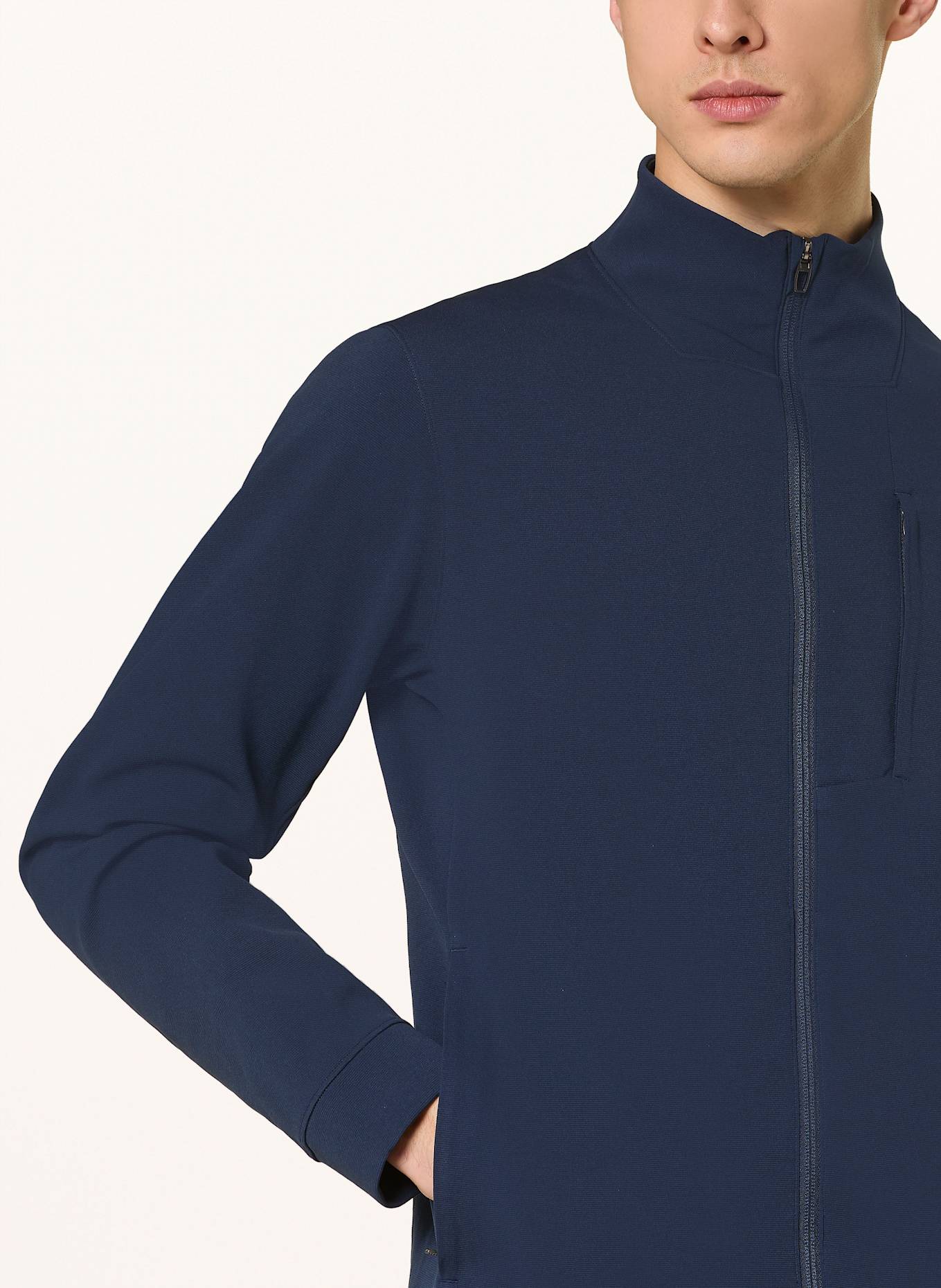 lululemon Mikinová bunda SOJOURN: TMAVĚ MODRÁ