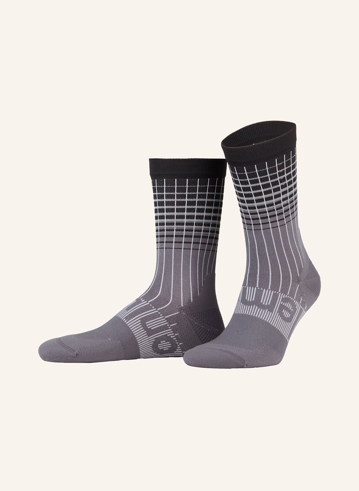 lululemon Sportsocken POWER STRIDE CREW: 064772 BLACK/TRAVERSE GREY/WHITE
