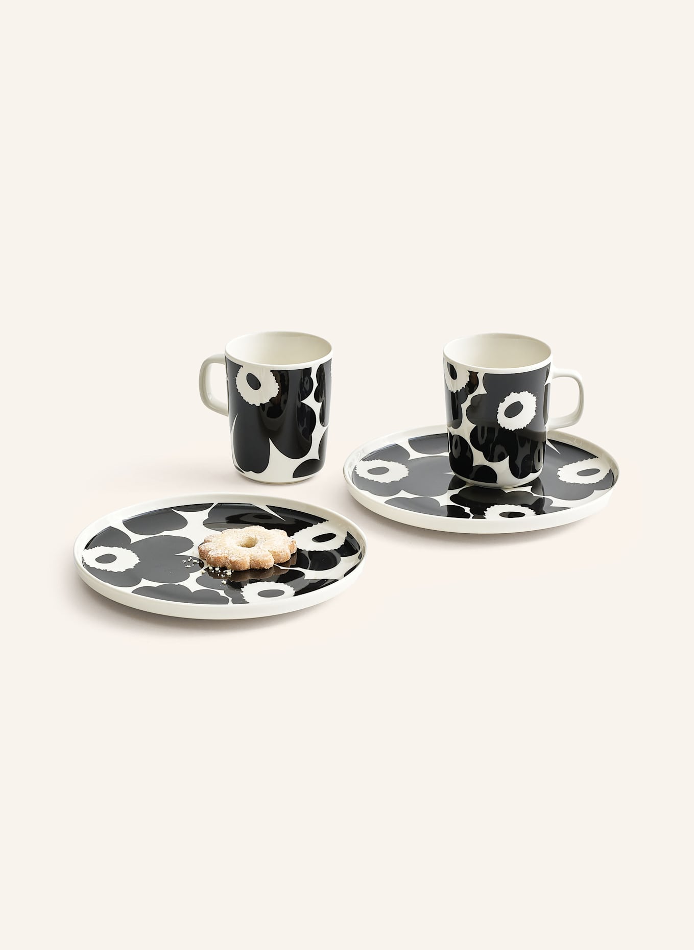 marimekko 6er-Set Dessertteller OIVA/UNIKKO: CREME