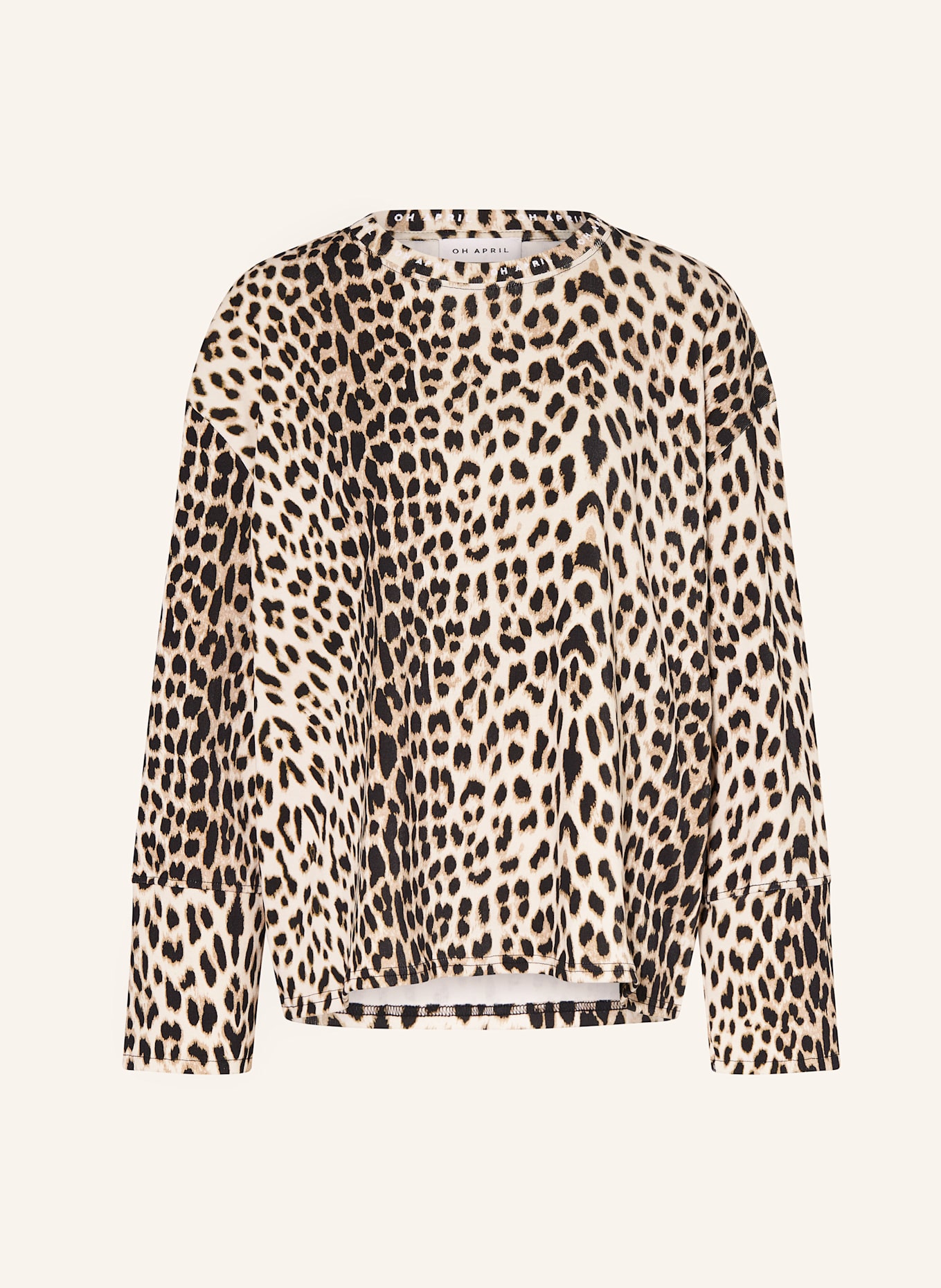 OH APRIL Long sleeve shirt CAROL: CREAM / BLACK / BROWN