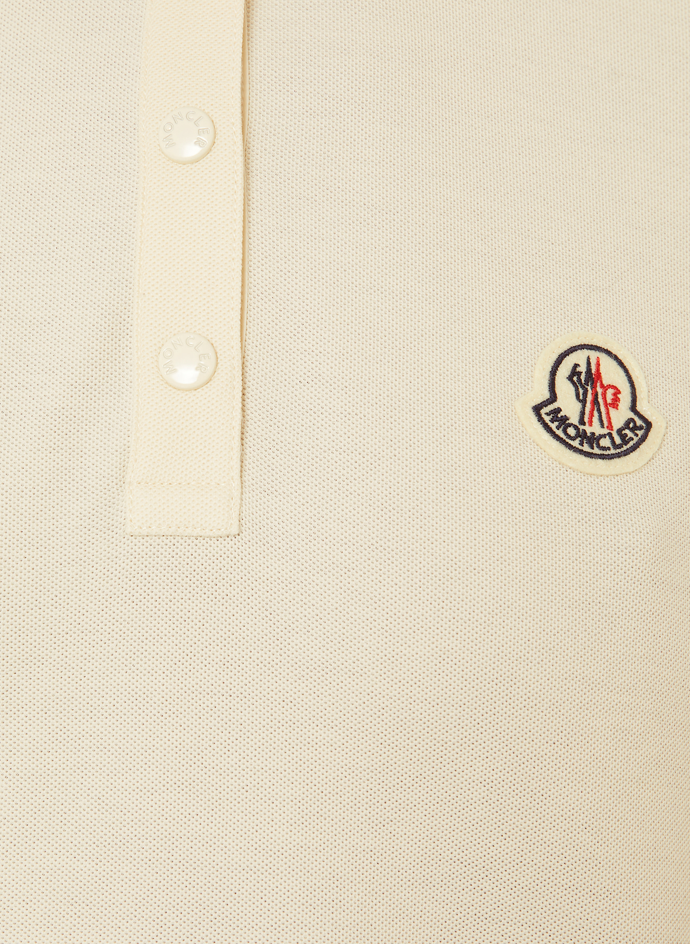 MONCLER Piqué-Poloshirt: CREME