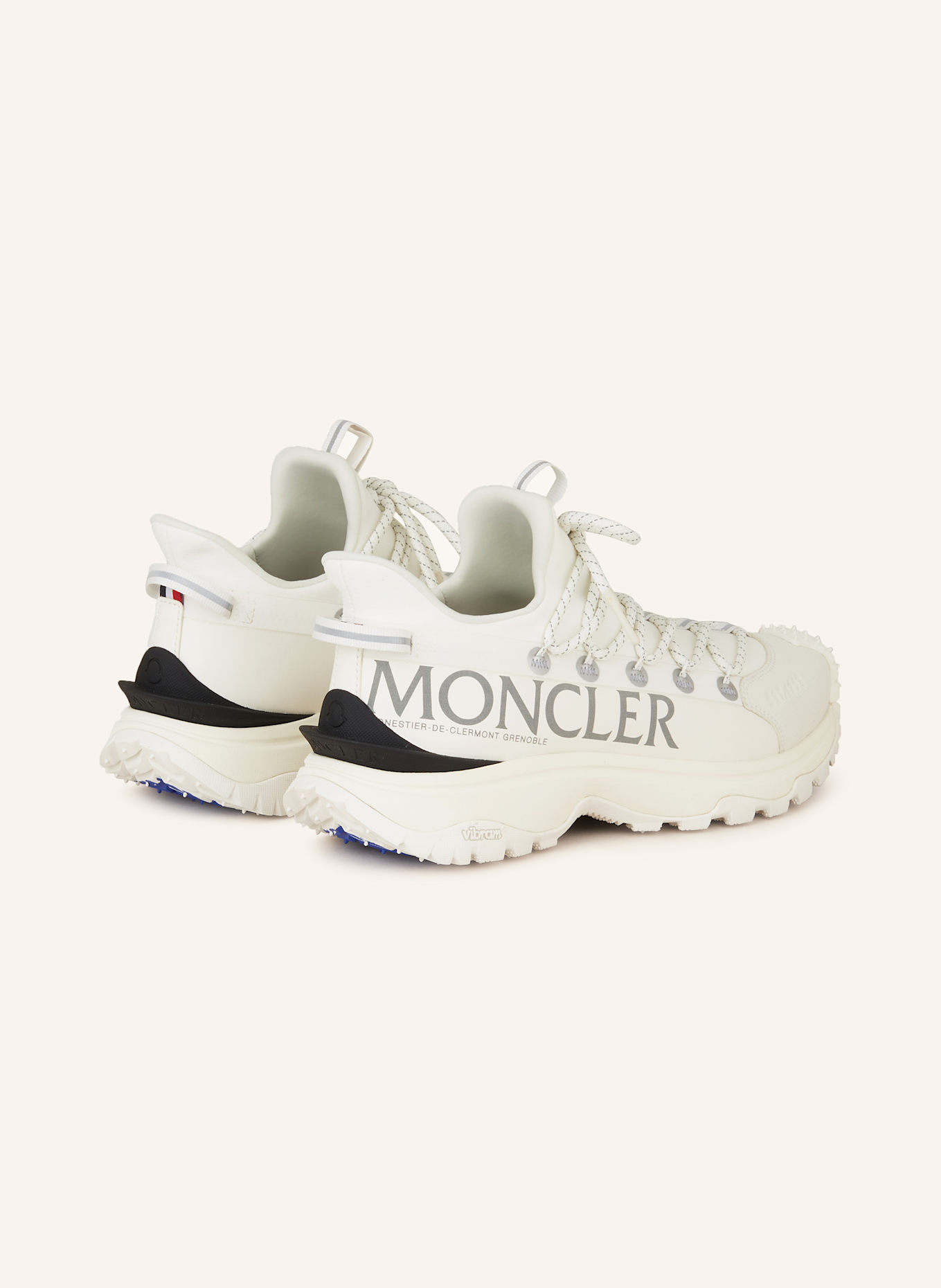 MONCLER Sneaker TRAILGRIP LITE2: WEISS/ SCHWARZ/ HELLGRAU