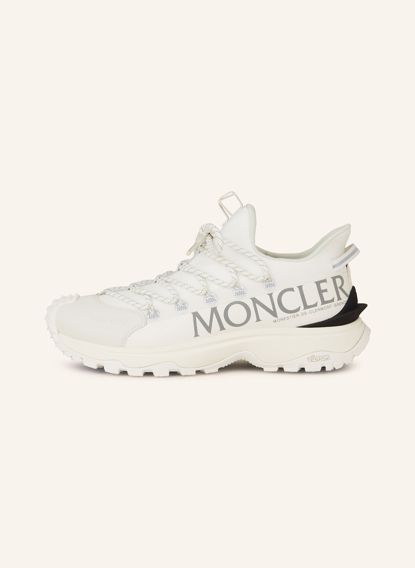 MONCLER Sneaker TRAILGRIP LITE2: WEISS/ SCHWARZ/ HELLGRAU