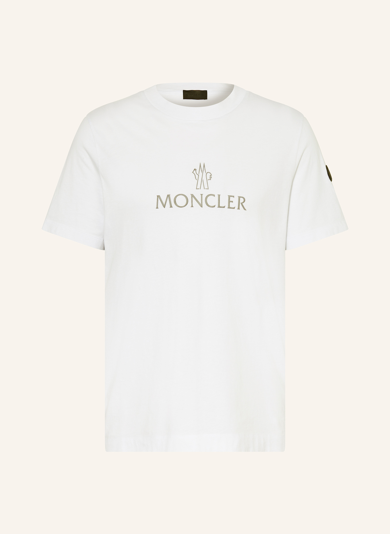 MONCLER Tričko: BÍLÁ/ ČERNÁ
