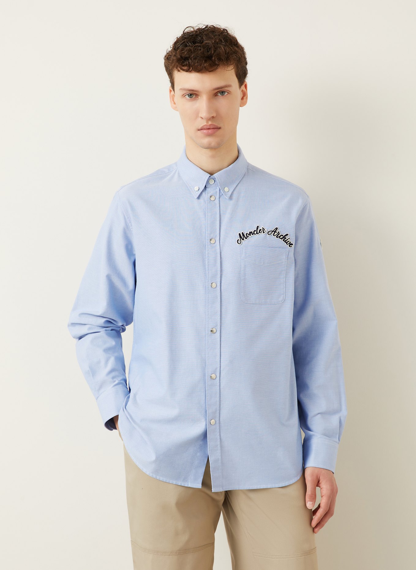 MONCLER Hemd Comfort Fit: HELLBLAU