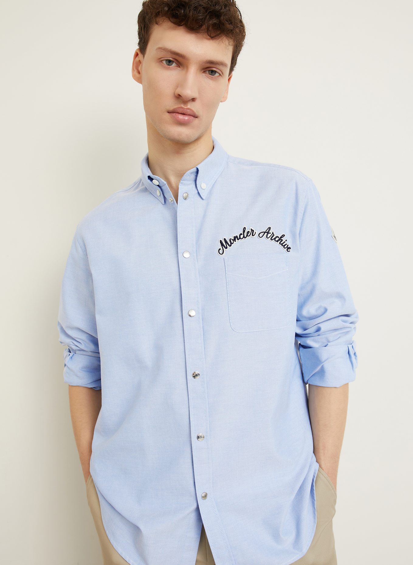 MONCLER Hemd Comfort Fit: HELLBLAU
