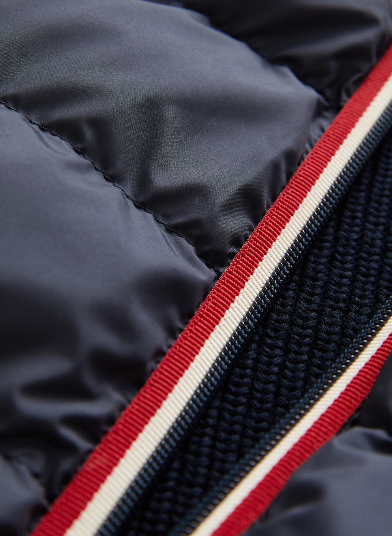 MONCLER Daunenjacke im Materialmix: DUNKELBLAU