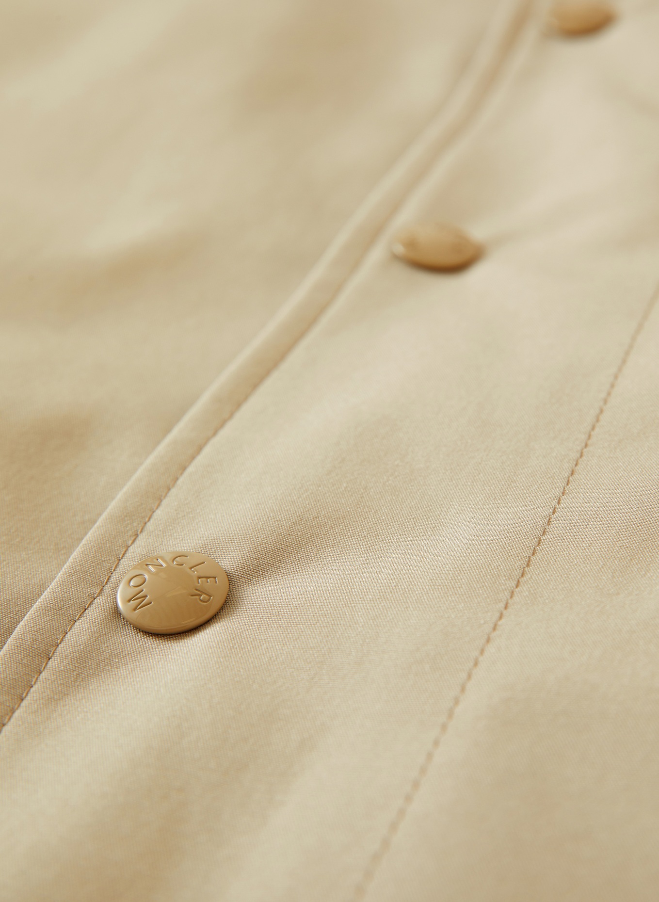 MONCLER Daunenmantel MIROIR mit abnehmbarer Kapuze: BEIGE