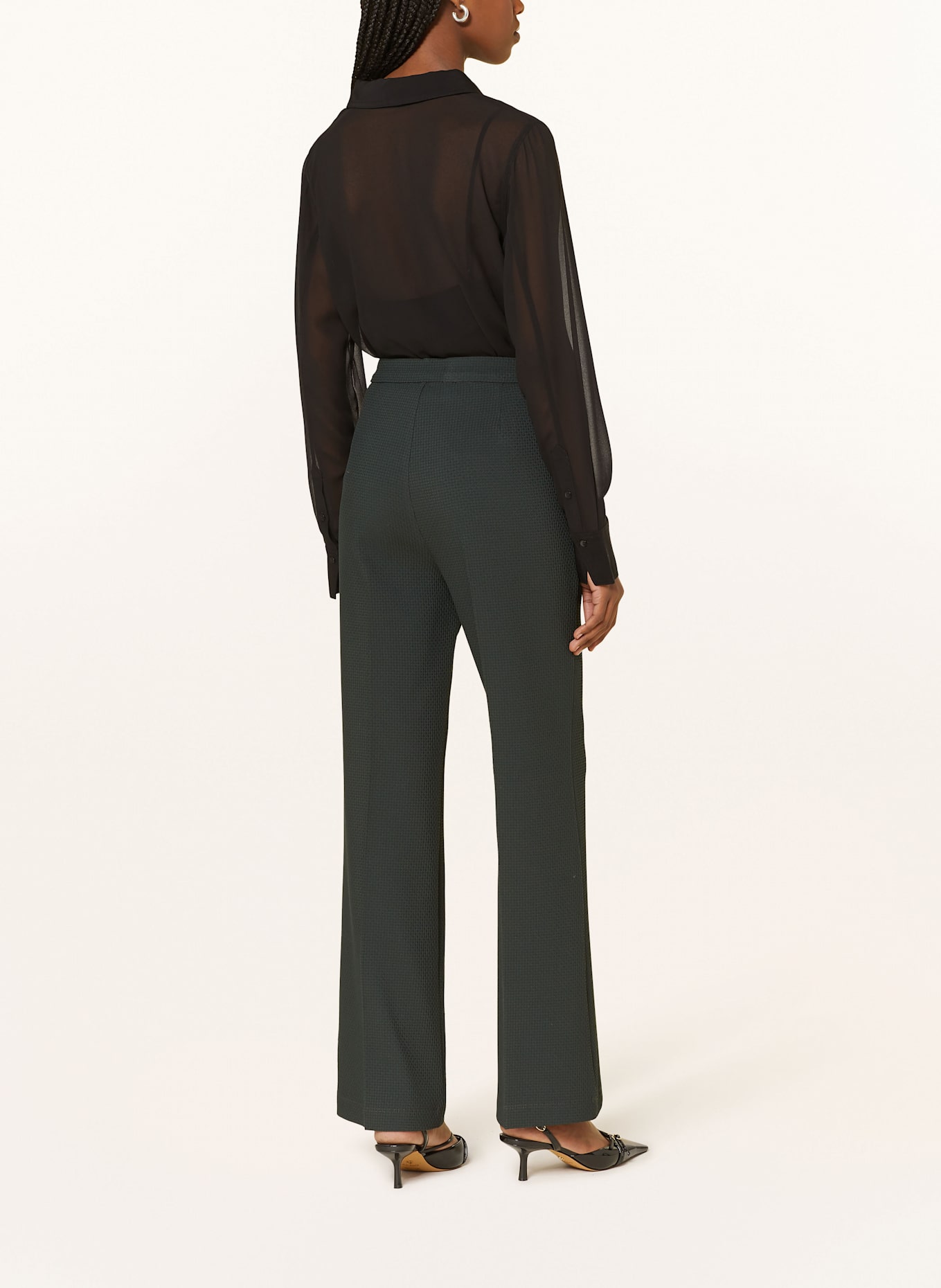 VANILIA Bootcut-Hose, Farbe: DUNKELGRÜN (Bild 3)
