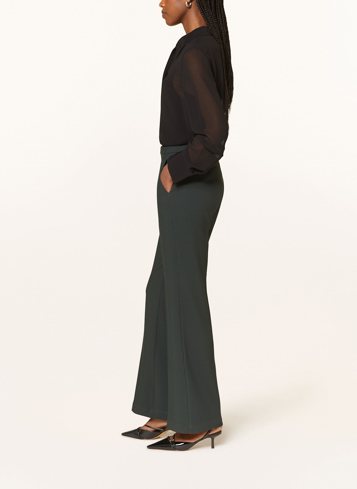 VANILIA Bootcut-Hose, Farbe: DUNKELGRÜN (Bild 4)