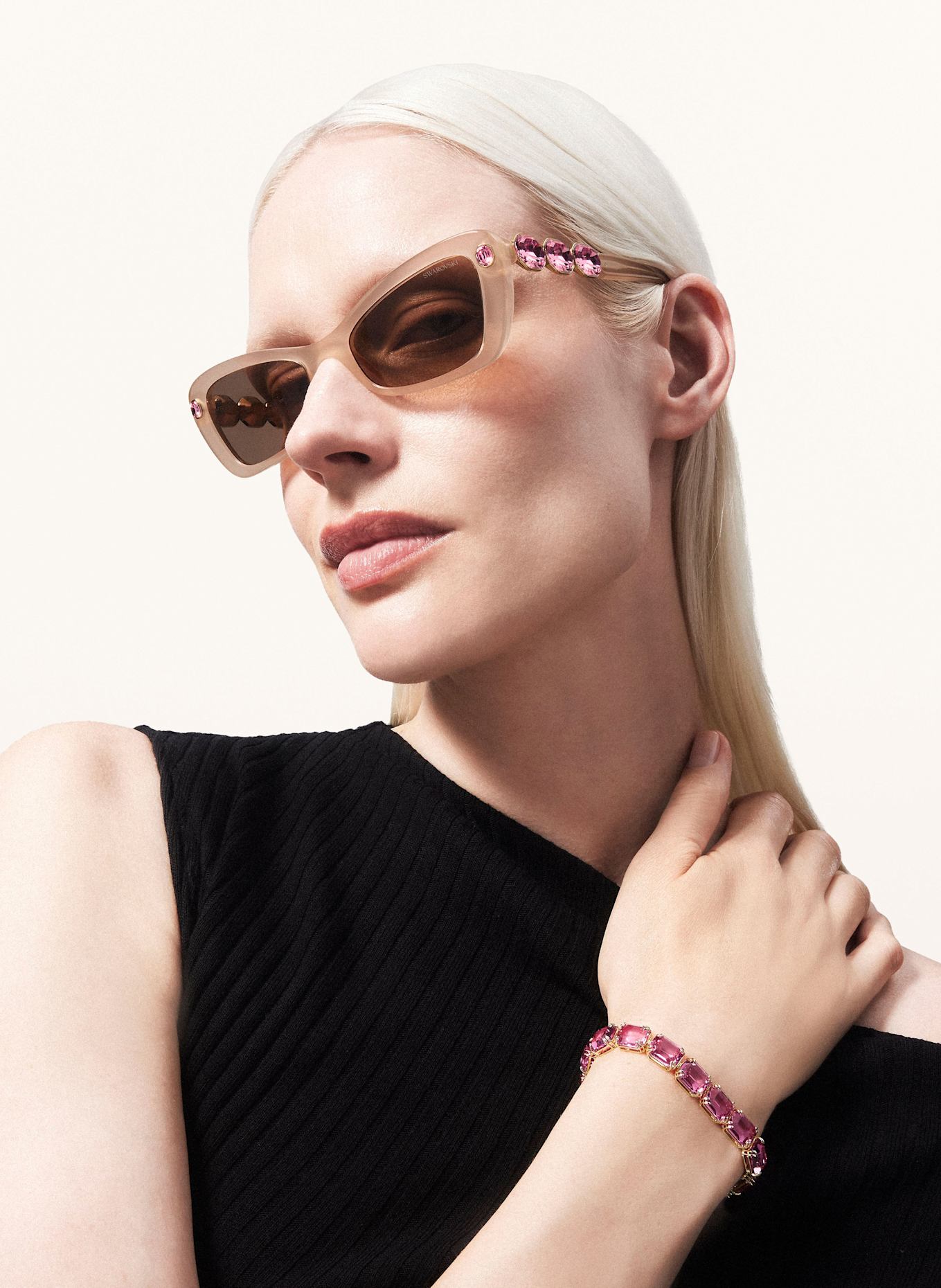 SWAROVSKI Set: Sonnenbrille SK6033 und Armband: 107173 - BEIGE/BRAUN