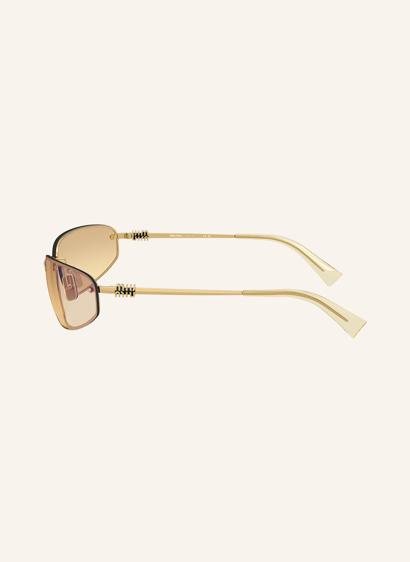 MIU MIU Sonnenbrille MUA50S: 5AK7R1 - GOLD/ GELB
