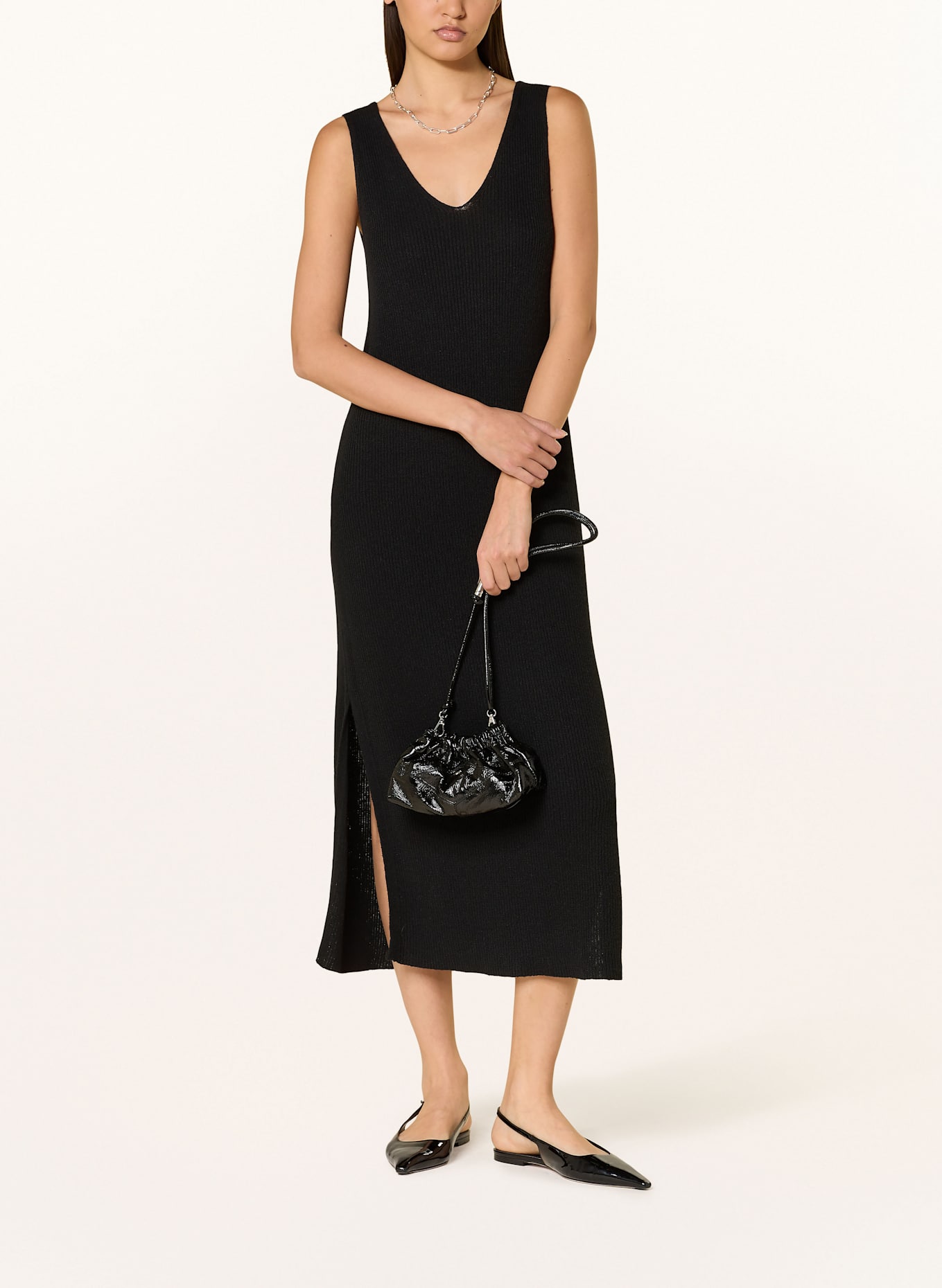 ARMEDANGELS Strickkleid CINDAA mit Leinen: SCHWARZ