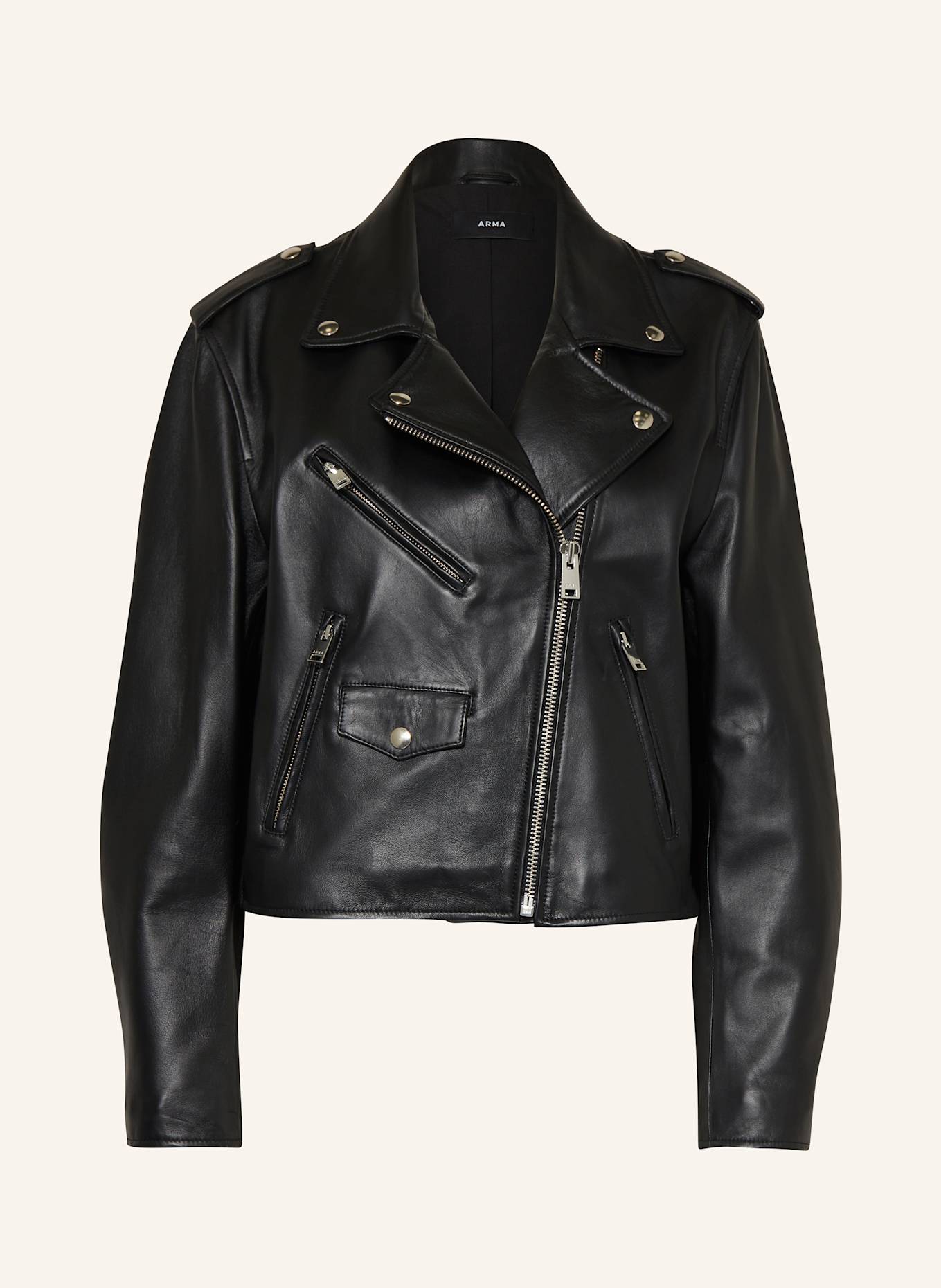 ARMA RODOS leather jacket: BLACK