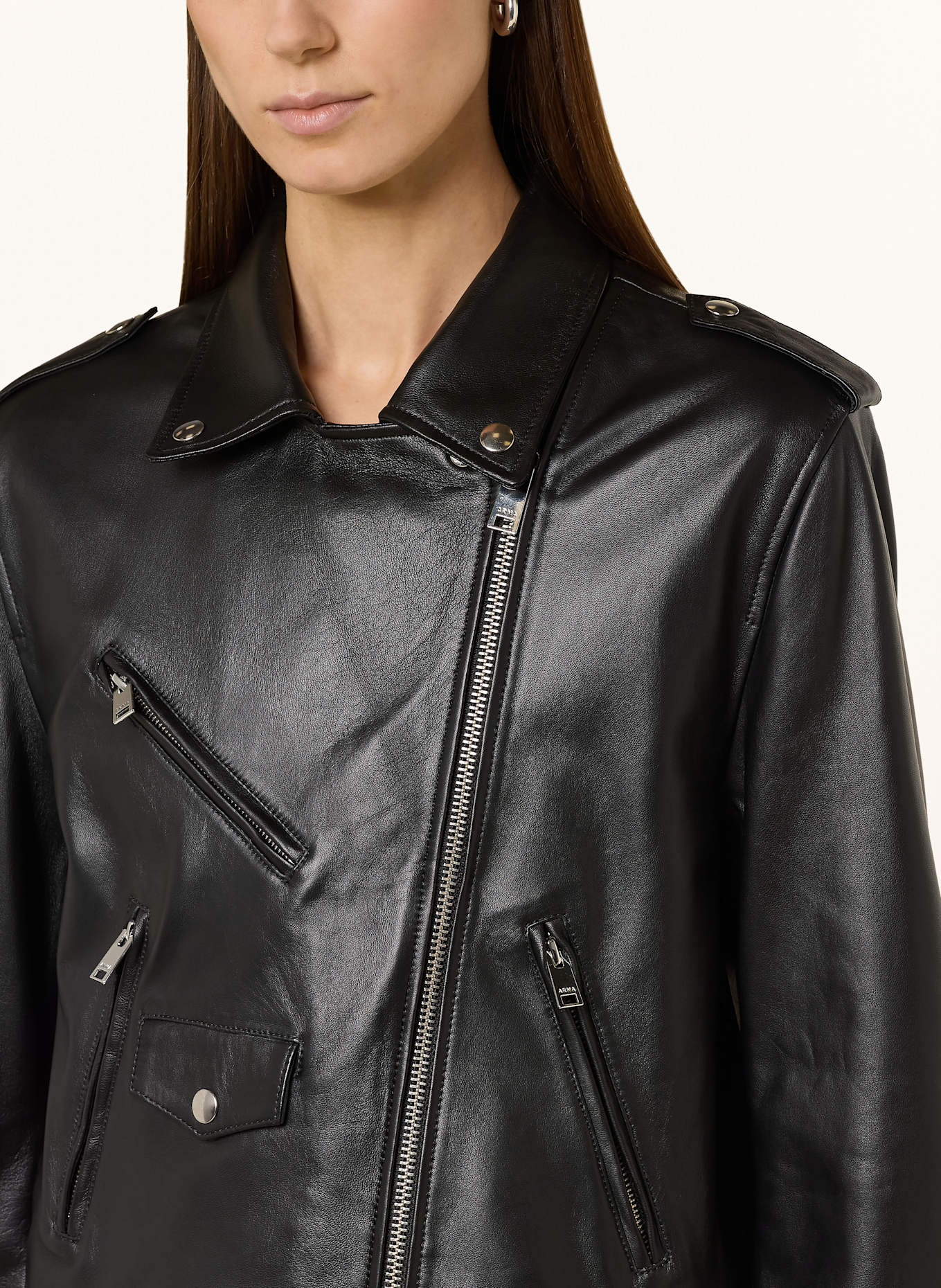 ARMA RODOS leather jacket: BLACK