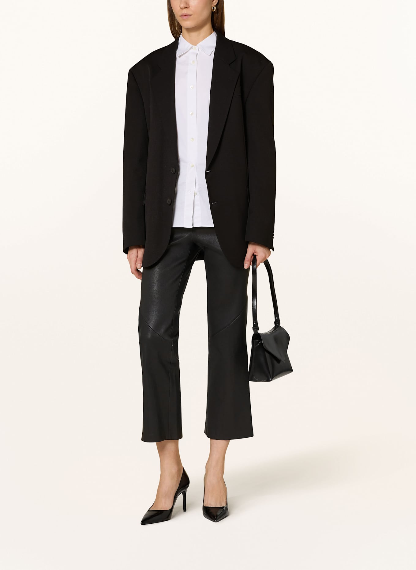 lilienfels Leather CROSS trousers: BLACK