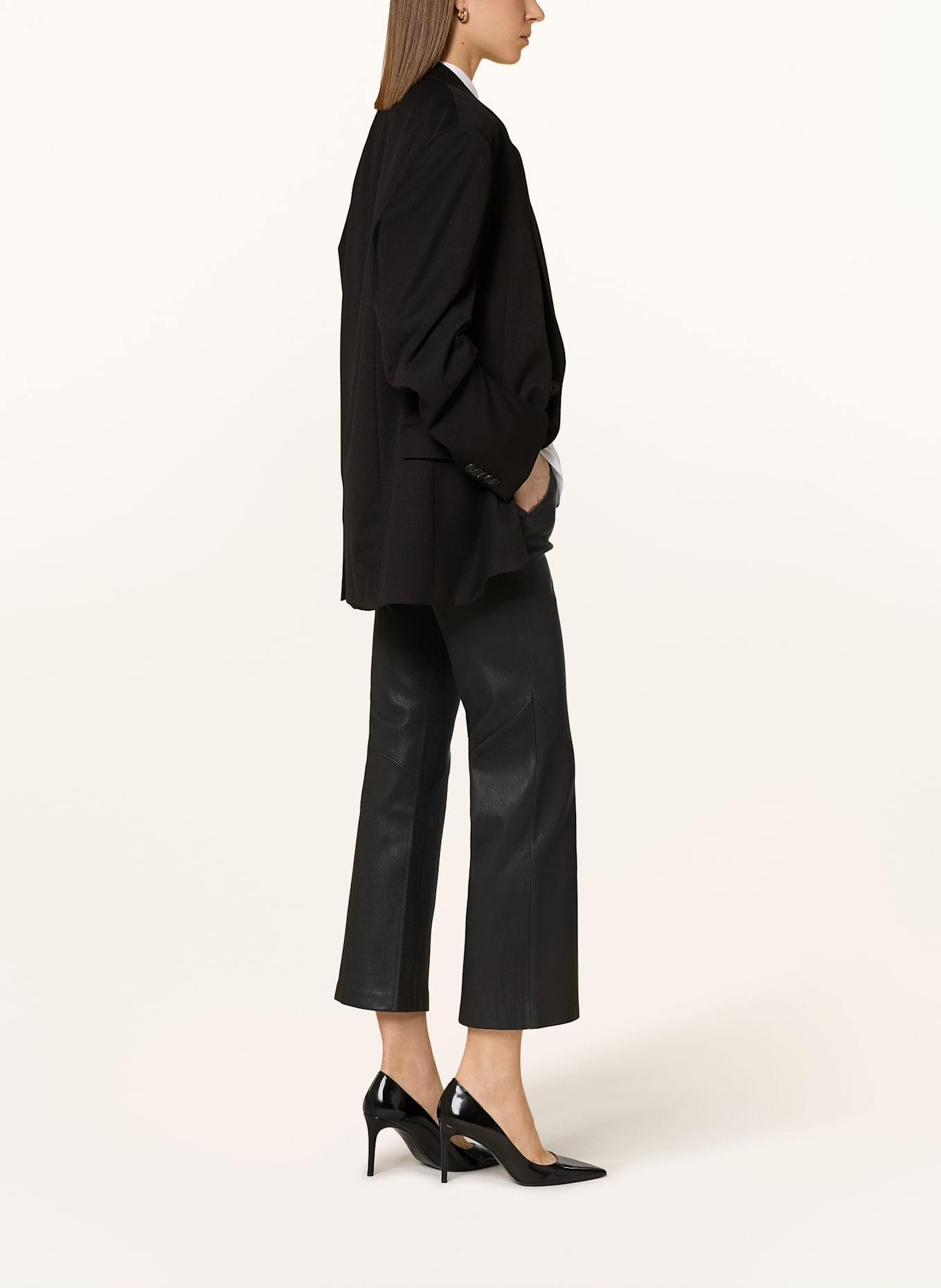 lilienfels Leather CROSS trousers: BLACK