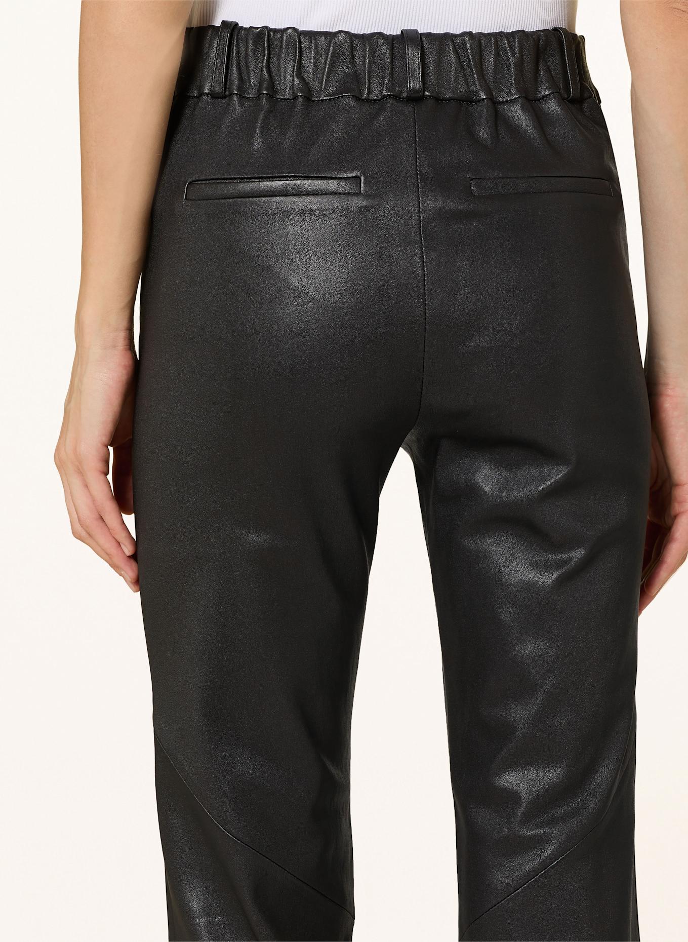 lilienfels Leather CROSS trousers: BLACK