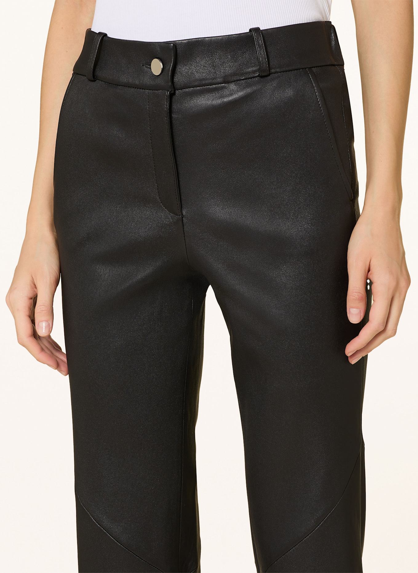 lilienfels Leather CROSS trousers: BLACK